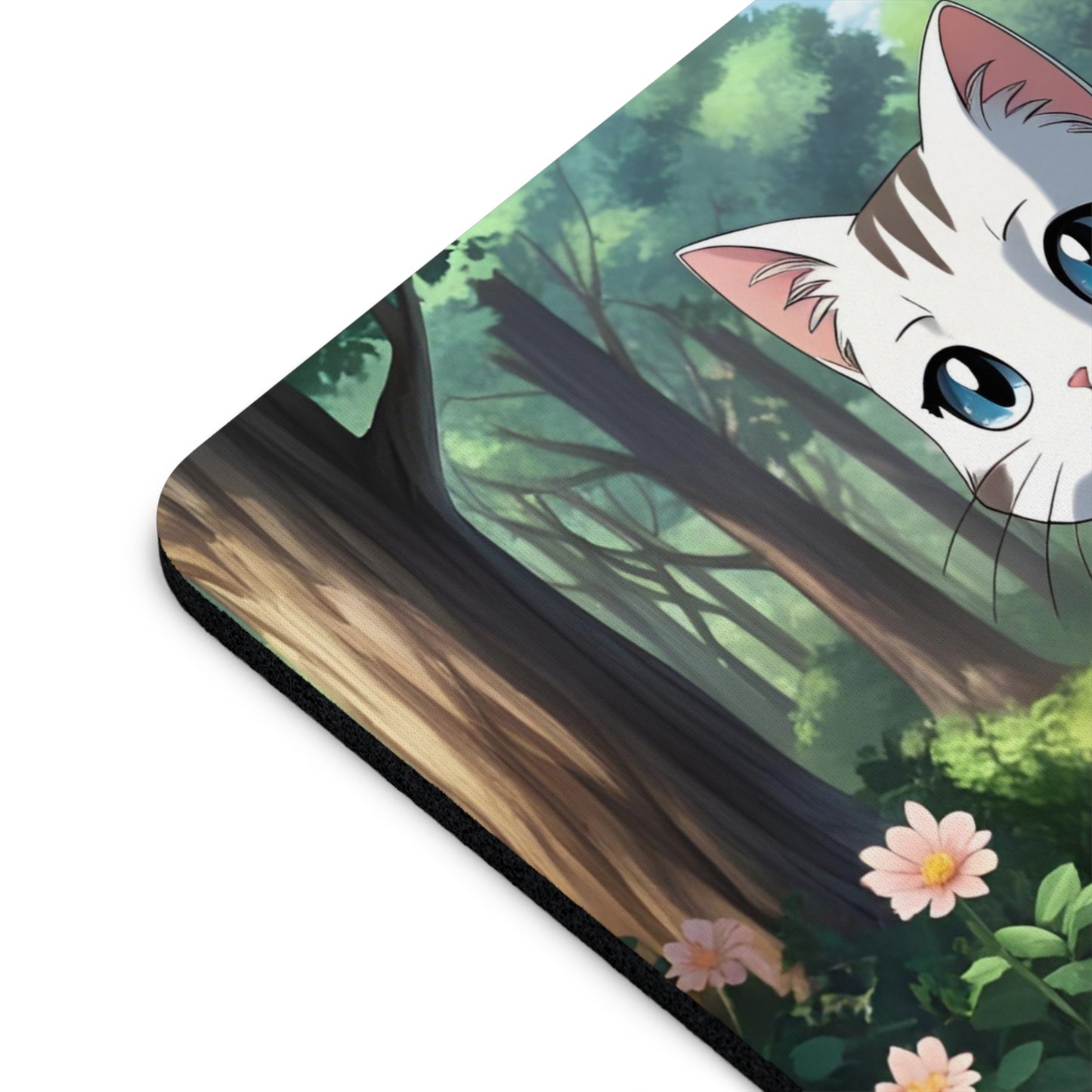 Cute Cat Mouse Pad, Anime Design Desk Accessory, Perfect Gift for Cat Lovers, Home Office Decor, Birthday Present