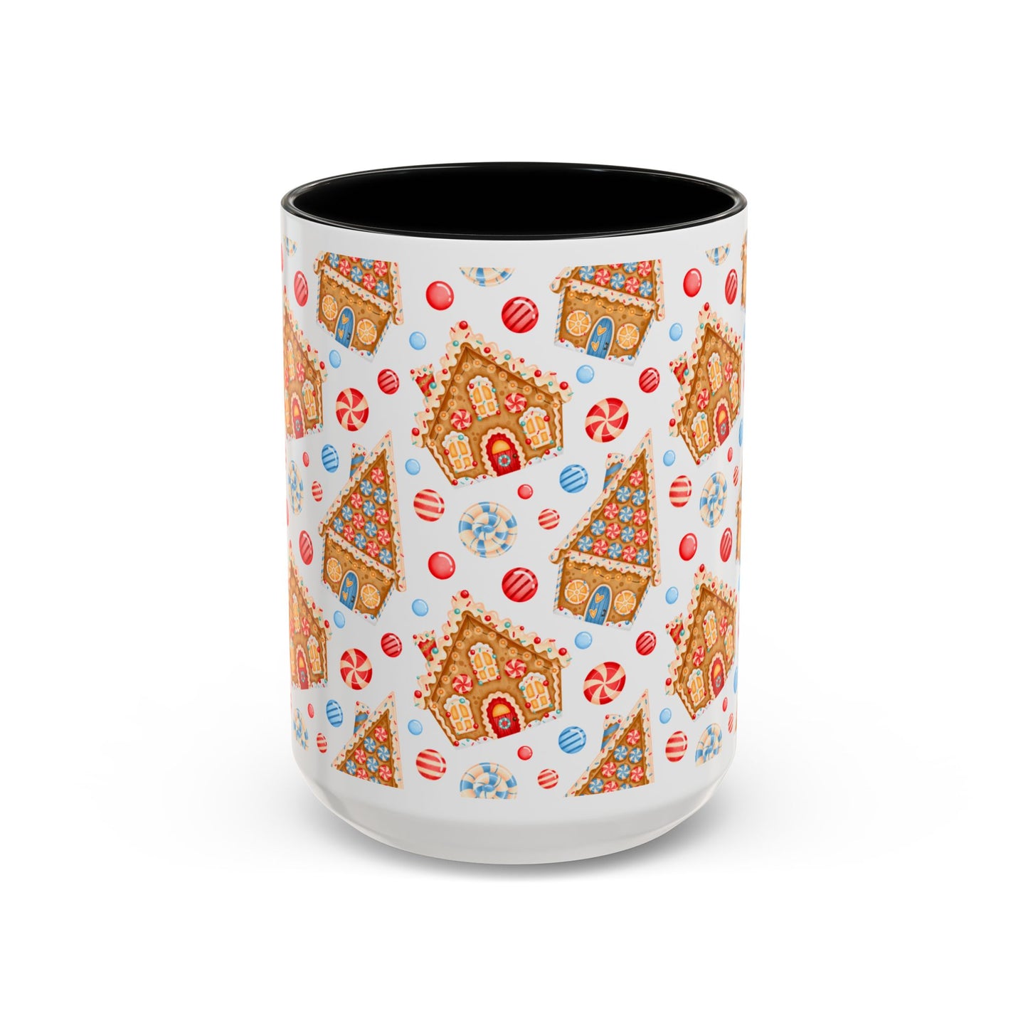 Gingerbread House Ceramic Mug – Festive Christmas Coffee Cup (11oz & 15oz, Multiple Colors)