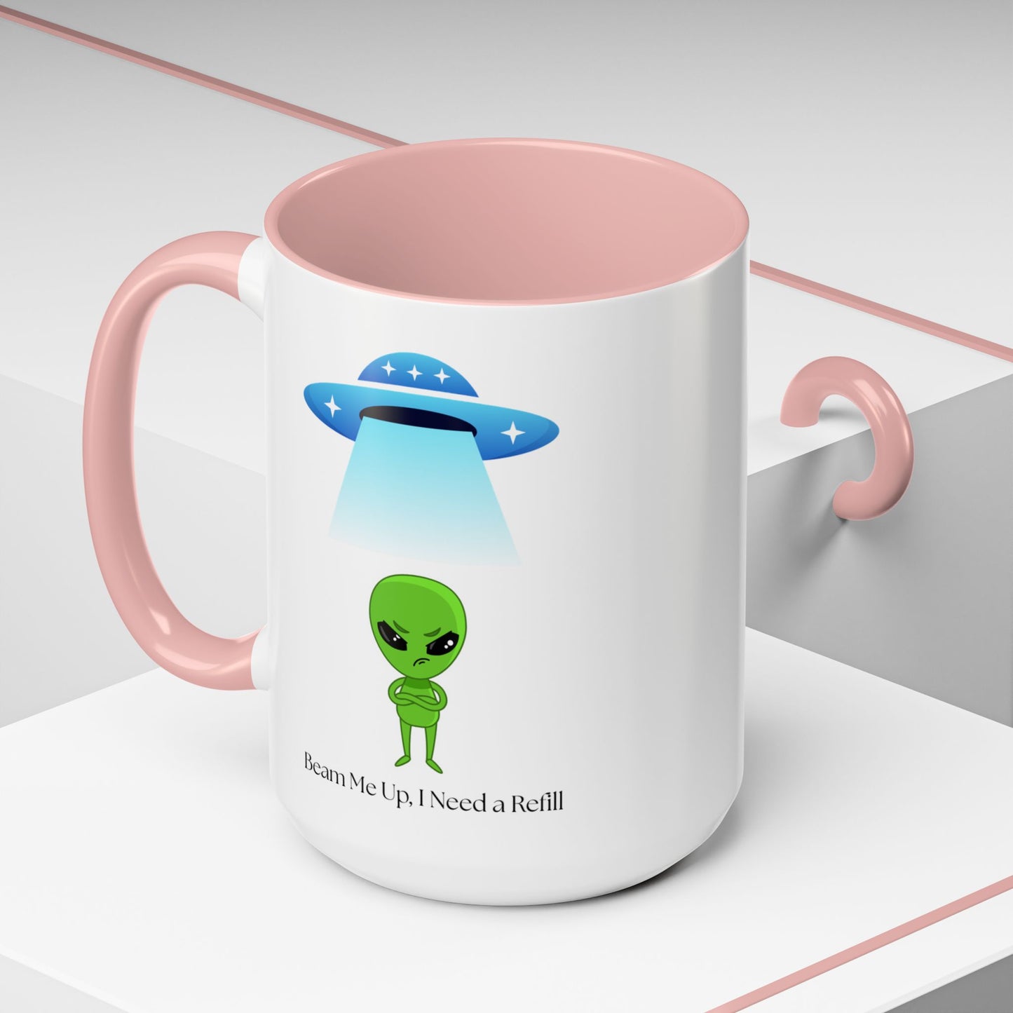 Alien Mug - Beam Me Up, Perfect for Sci-Fi Lovers, Cute Gift for Birthdays, Friends, or Just Your Daily Coffee Fix
