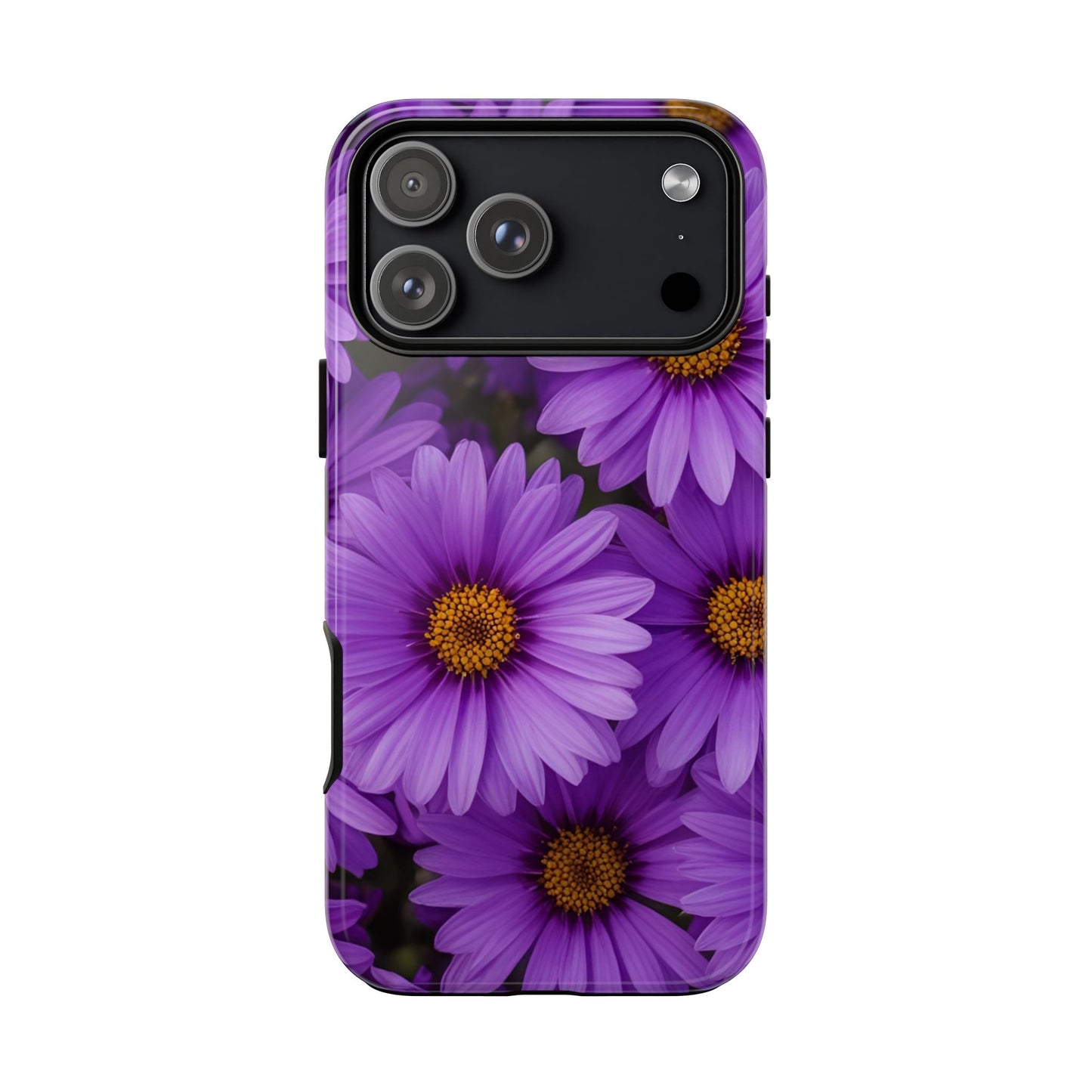 Purple Daisy Tough Case, Floral Phone Case, Durable Mobile Cover, Gift for Her, Everyday Use, Spring Accessories