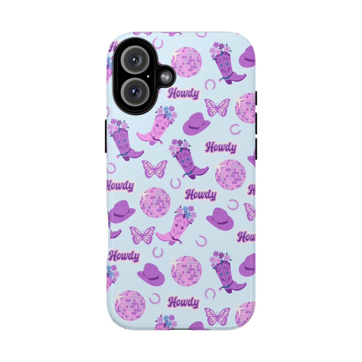 Pink Purple Western Phone Case | Tough Cases | Howdy Design, Colorful Cowboy Accessories, Gift for Cowgirl, Fun Phone Cover