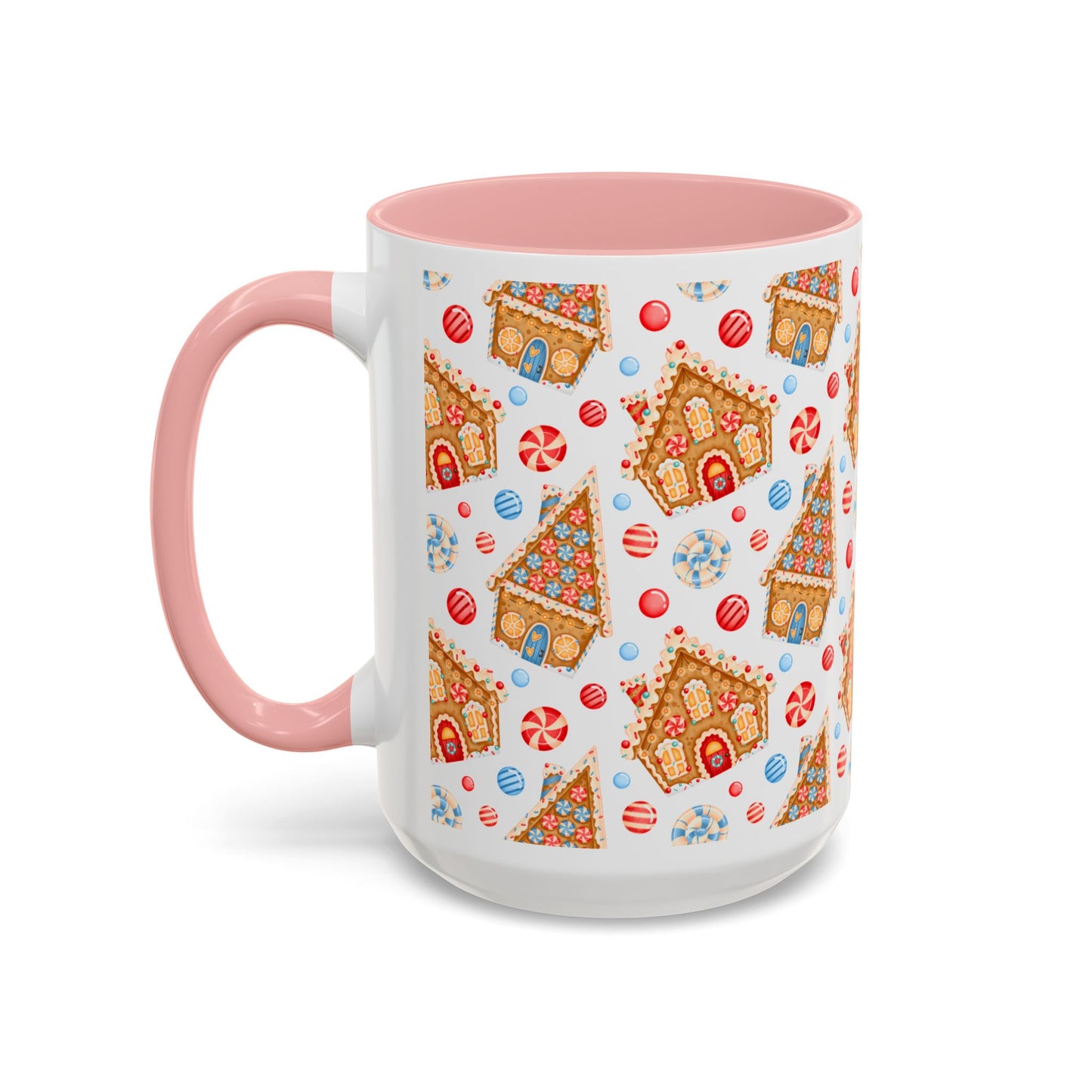 Gingerbread House Ceramic Mug – Festive Christmas Coffee Cup (11oz & 15oz, Multiple Colors)