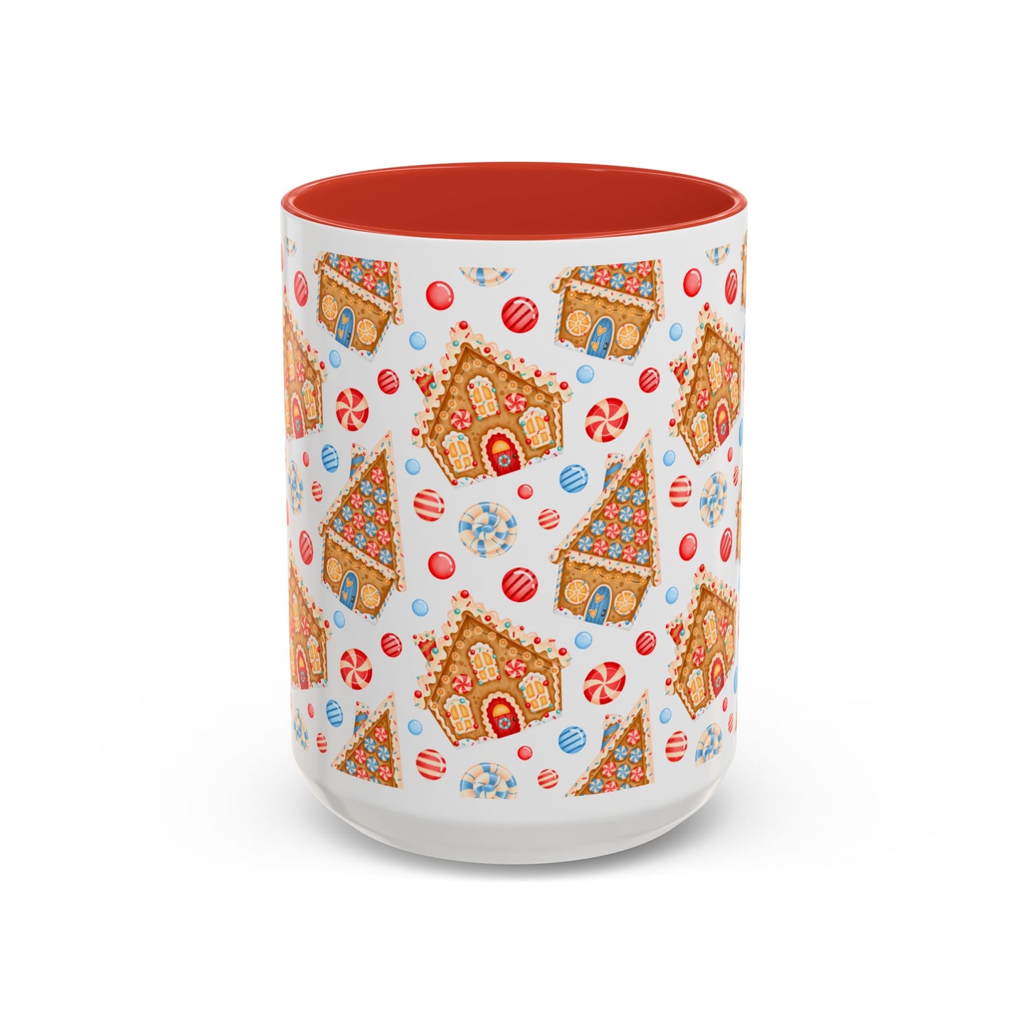 Gingerbread House Ceramic Mug – Festive Christmas Coffee Cup (11oz & 15oz, Multiple Colors)