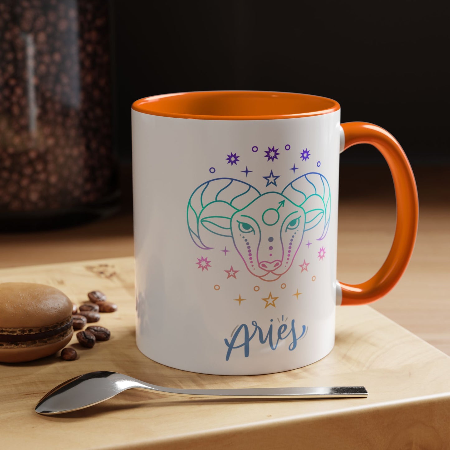 Aries Accent Coffee Mug - Astrology Gift, Zodiac Decor, Horoscope Lover, Perfect for Birthdays or Everyday Use