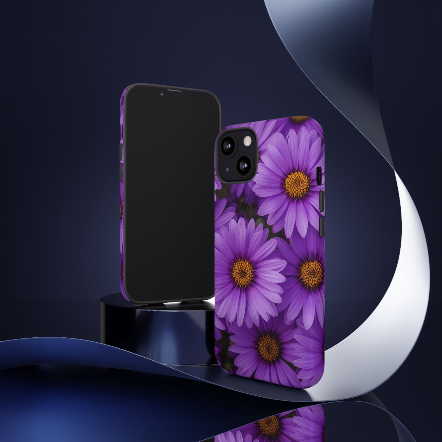 Purple Daisy Tough Case, Floral Phone Case, Durable Mobile Cover, Gift for Her, Everyday Use, Spring Accessories