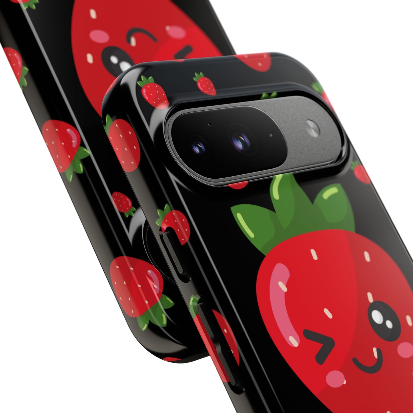 Cute Strawberry Phone Case, Kawaii Phone Cover, Tough Phone Cases, Gift for Teens, Summer Accessories, Cute Fruit Design