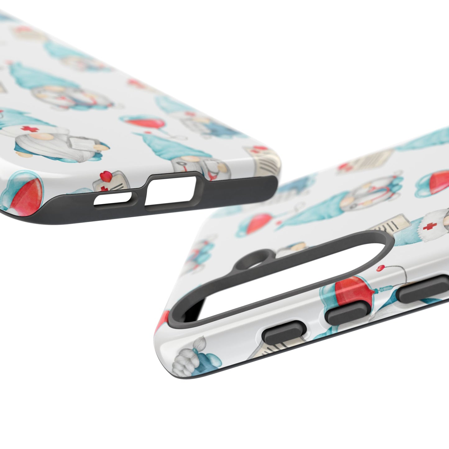 Medical Gnome Phone Case, Blue Gnome Tough Case for Nurses, Doctors, RNs, Cute Healthcare Gift