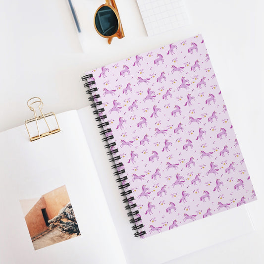 Purple Unicorn Spiral Notebook – Cute Pastel Journal for Kids, Teens & Unicorn Lovers