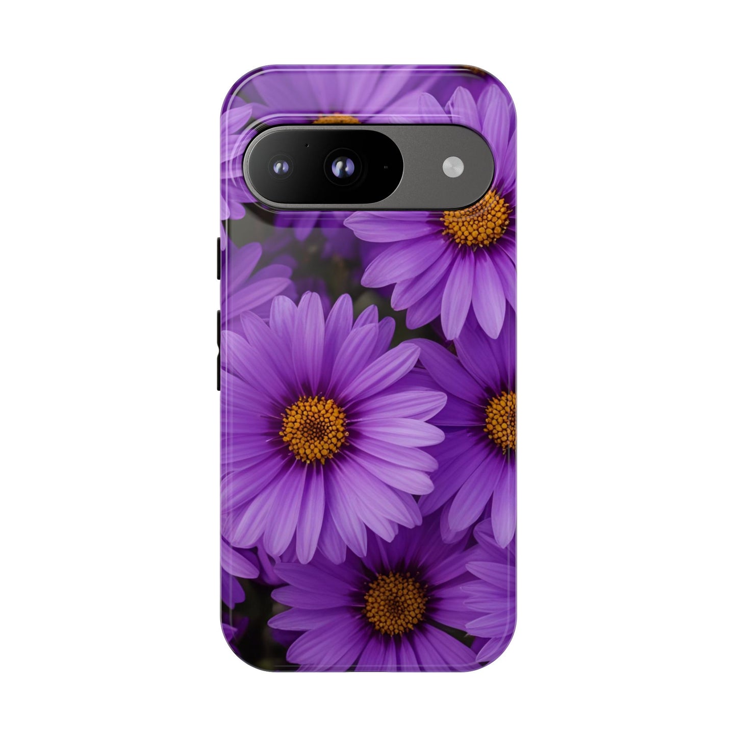 Purple Daisy Tough Case, Floral Phone Case, Durable Mobile Cover, Gift for Her, Everyday Use, Spring Accessories