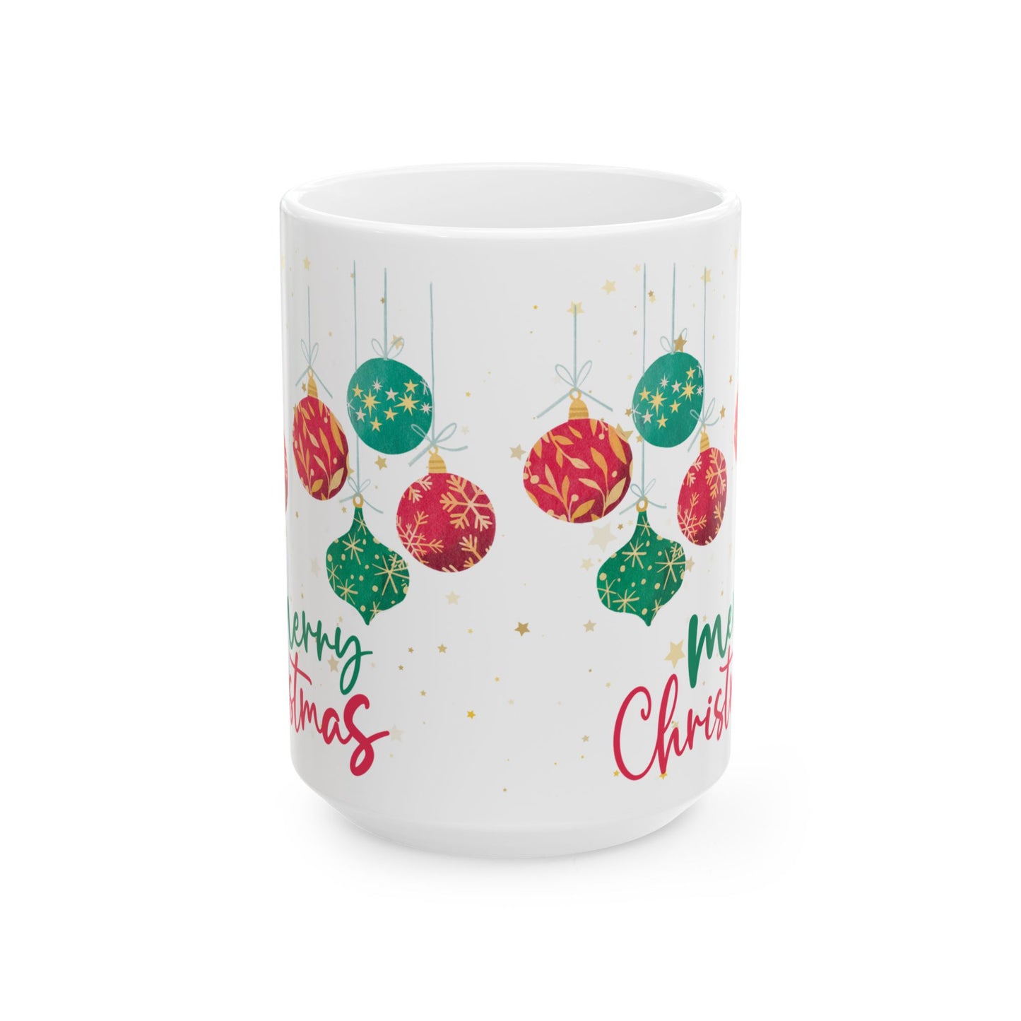 Festive Christmas Mug, Holiday Ornament Coffee Cup, Gift for Tea Lovers, Merry Christmas Beverage Container