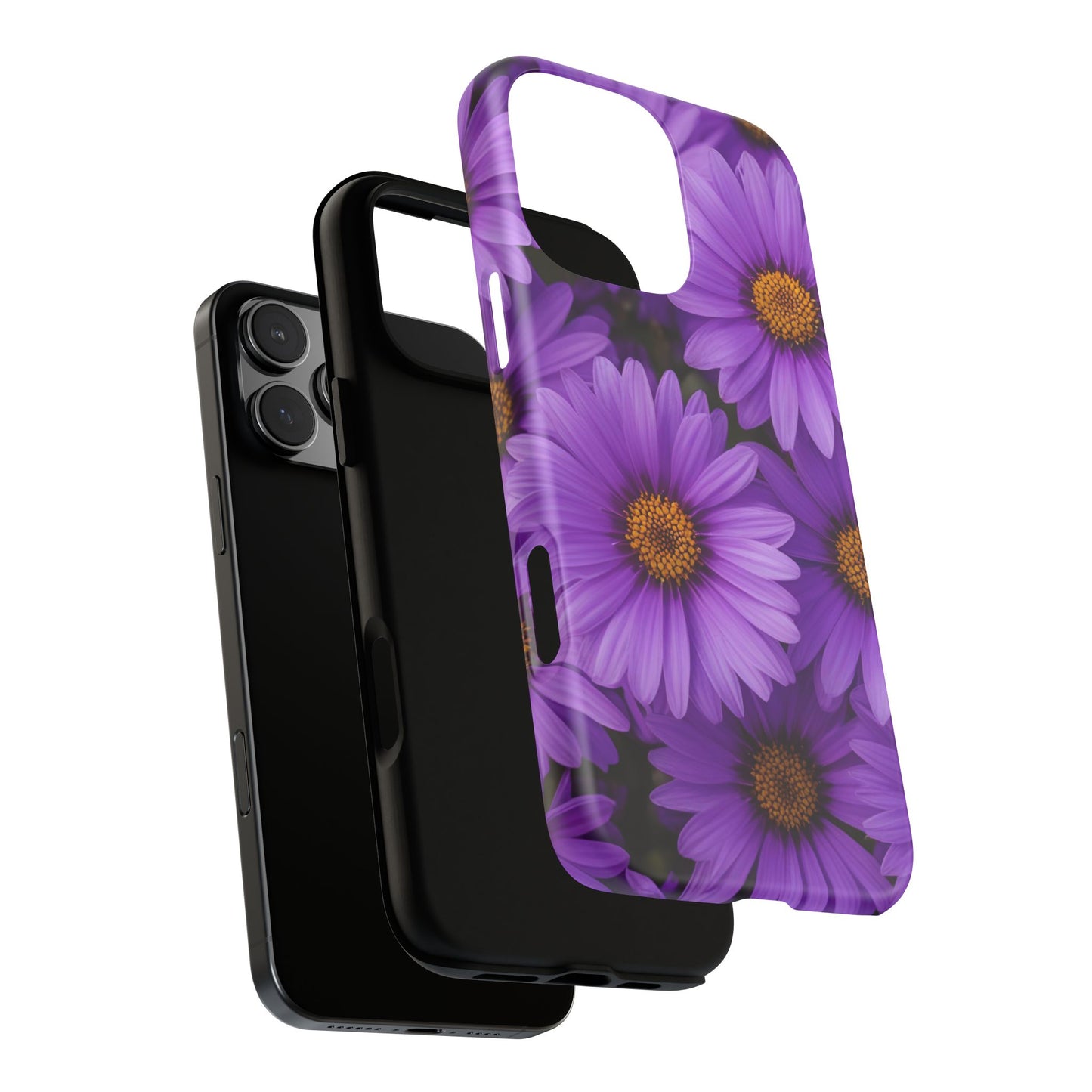 Purple Daisy Tough Case, Floral Phone Case, Durable Mobile Cover, Gift for Her, Everyday Use, Spring Accessories