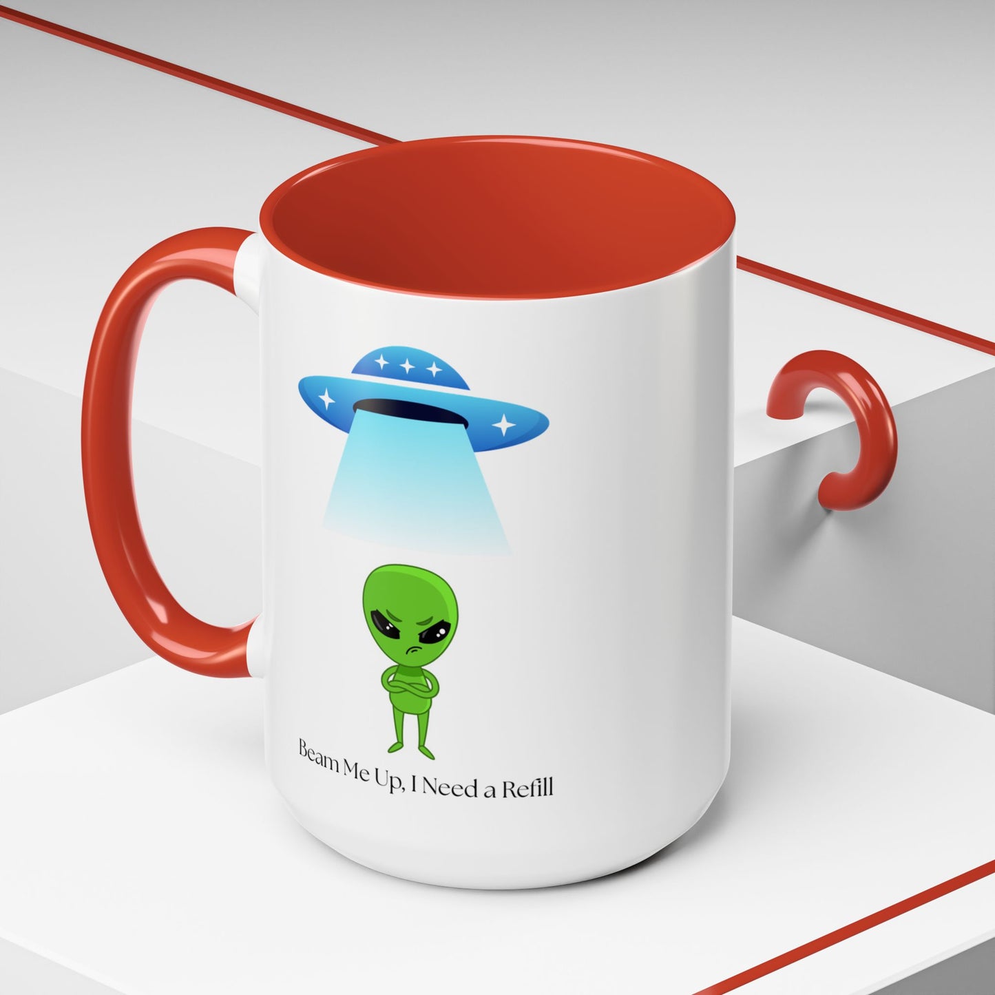 Alien Mug - Beam Me Up, Perfect for Sci-Fi Lovers, Cute Gift for Birthdays, Friends, or Just Your Daily Coffee Fix