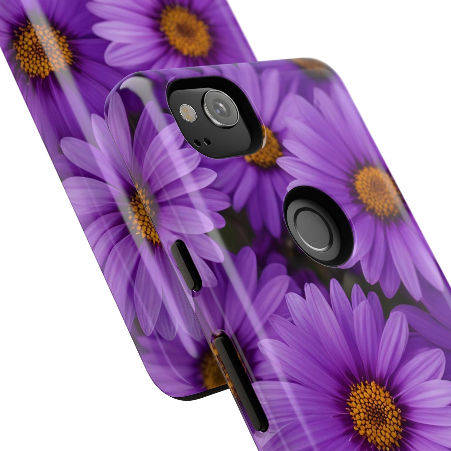 Purple Daisy Tough Case, Floral Phone Case, Durable Mobile Cover, Gift for Her, Everyday Use, Spring Accessories