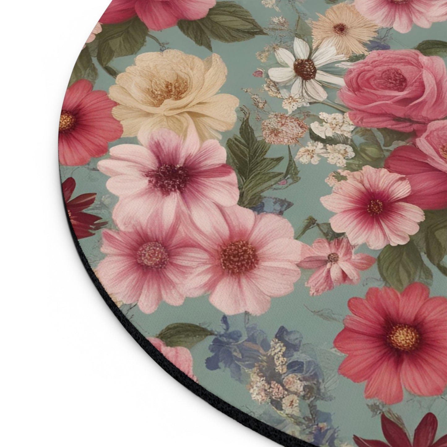 Pink Floral Mouse Pad | Office Decor Gift for Flower Lovers, Computer Accessory, Desk Decor, Stylish Office Supplies, Cute Mousepad