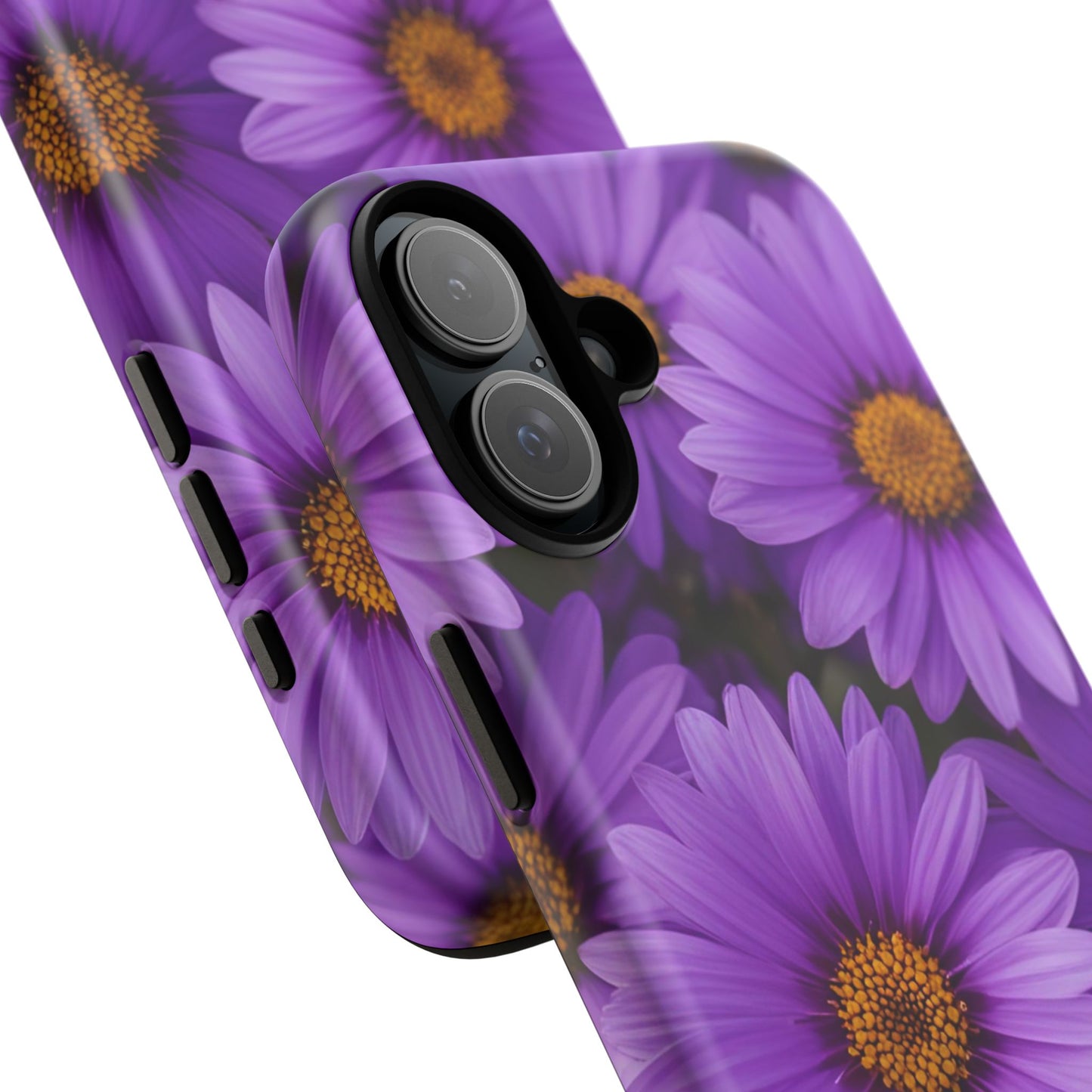 Purple Daisy Tough Case, Floral Phone Case, Durable Mobile Cover, Gift for Her, Everyday Use, Spring Accessories