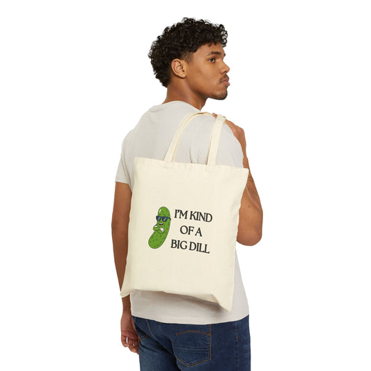 Humorous Pickle Tote Bag - Fun Gift for Veggie Lovers, Grocery Shopping Bag, Eco-Friendly Canvas, Cute Gift for Friends