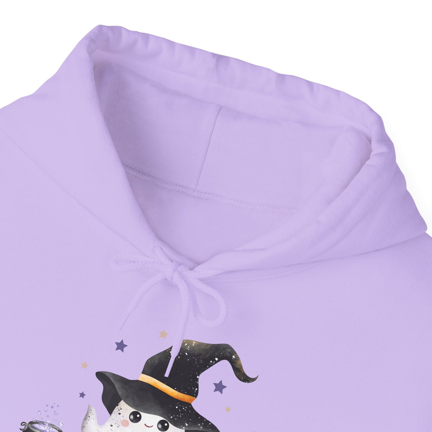 Cute Ghost Witch Halloween Sweatshirt, Cozy Hooded Sweatshirt, Spooky Fall Apparel, Unisex Halloween Clothing, Holiday Gift