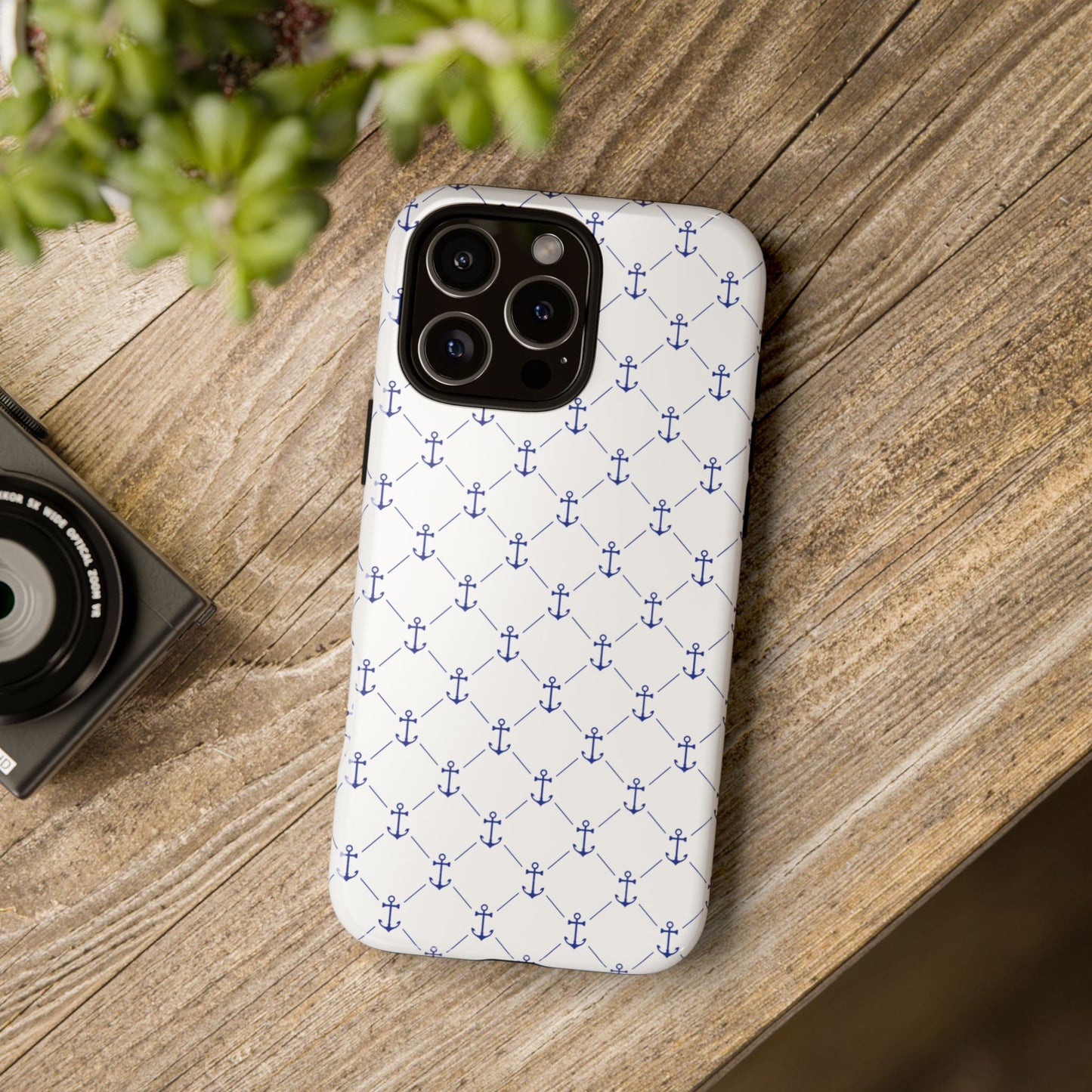 Blue Anchor Phone Case: Nautical Design for Maritime Lovers, Gifts for Sailors, Beach Lovers' Accessories, Great for Summer