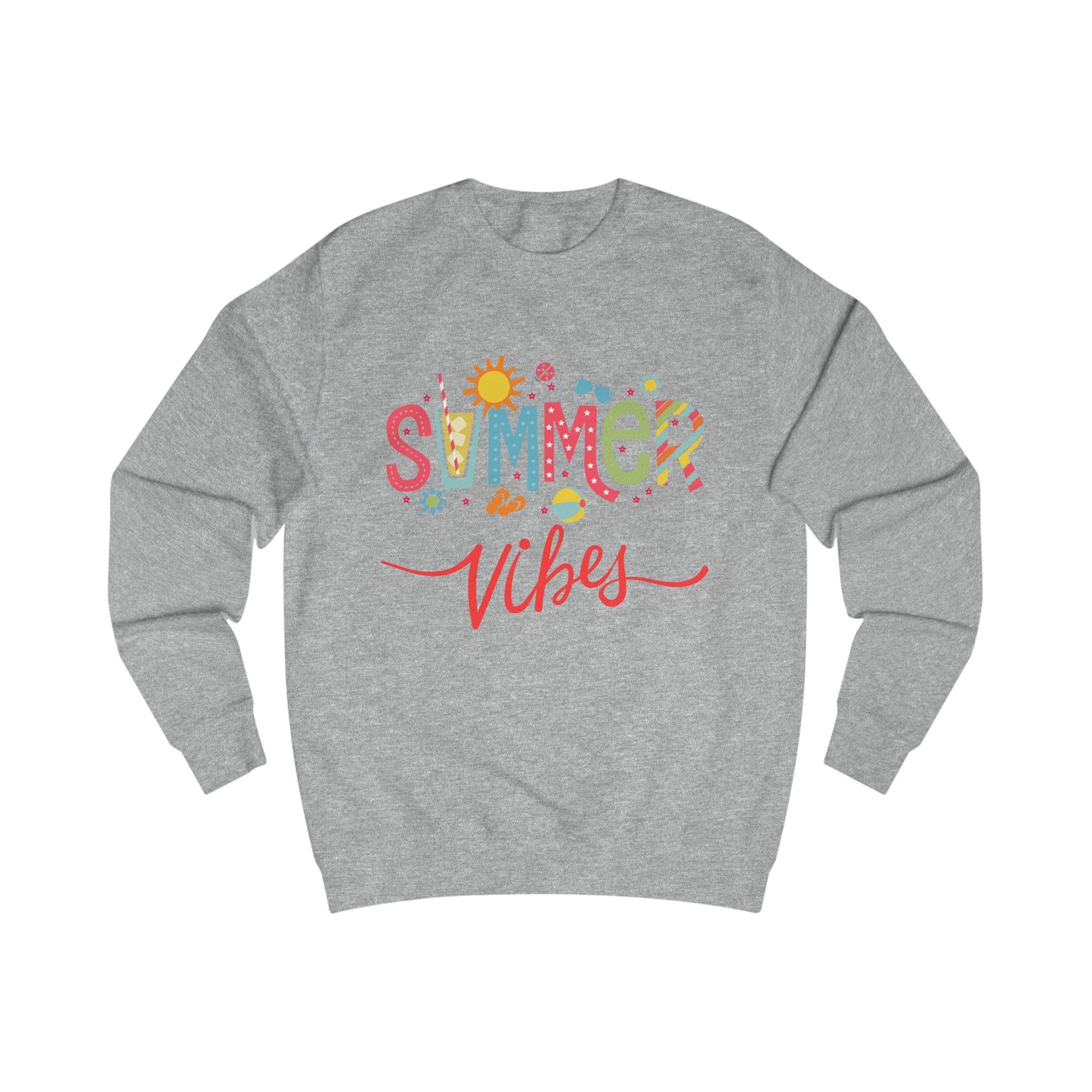 Summer Vibes Sweatshirt, Cozy Summer Apparel, Gift for Friends, Beach Vacation Wear, Cute Casual Outfit