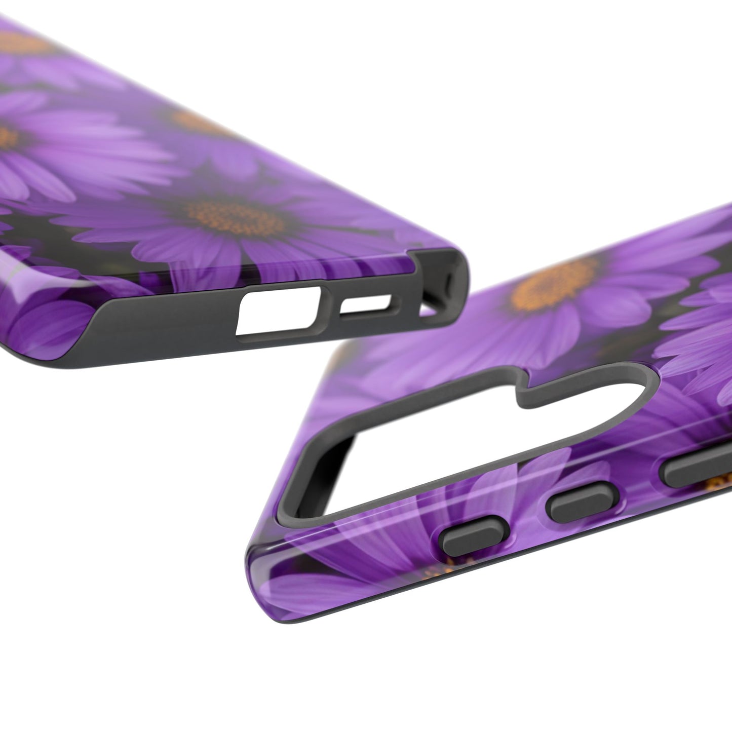Purple Daisy Tough Case, Floral Phone Case, Durable Mobile Cover, Gift for Her, Everyday Use, Spring Accessories