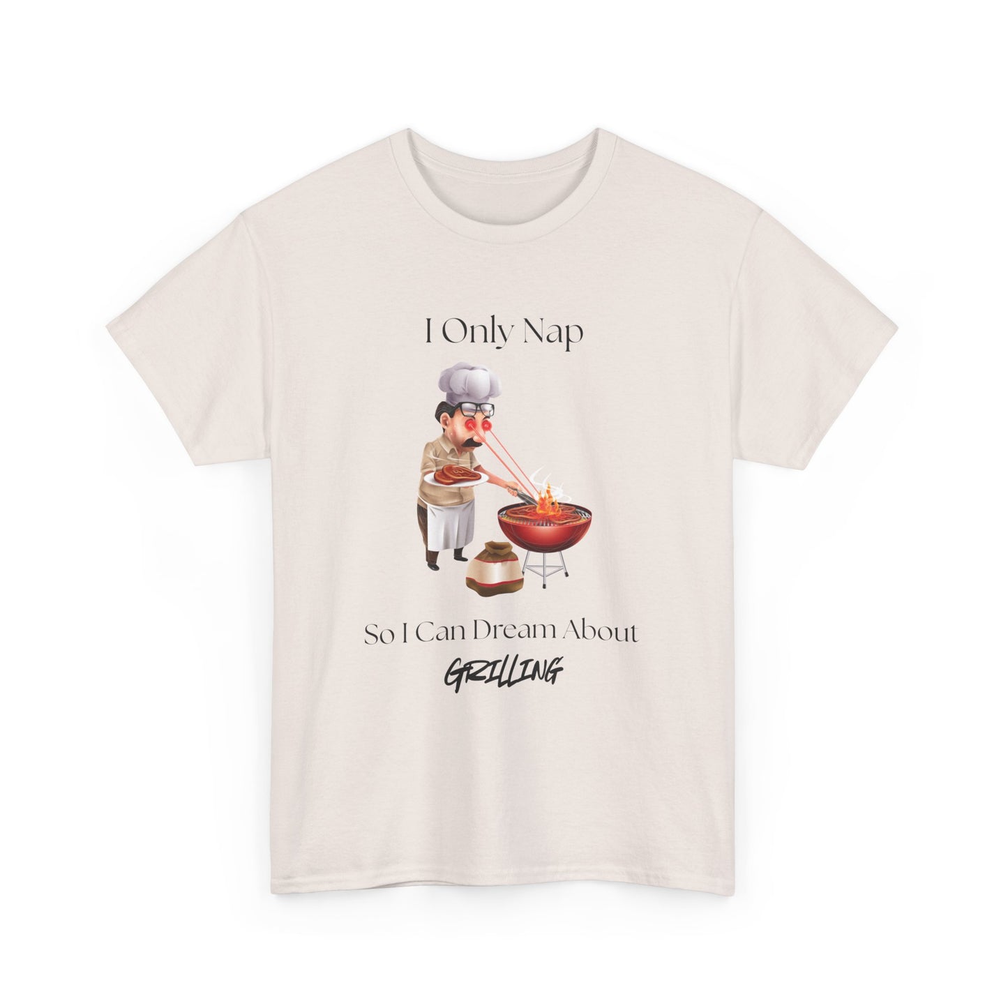 Chef Nap Unisex Heavy Cotton Tee | Funny Grilling T-Shirt, Gift for Foodies, Father's Day Gift, BBQ Party Apparel