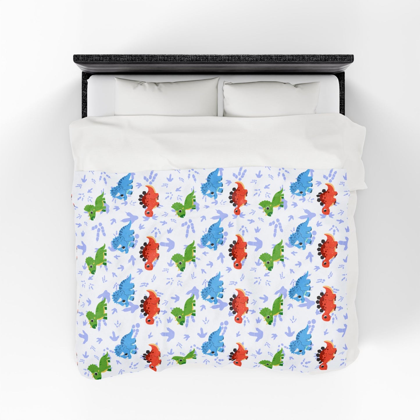 Colorful Dino Friends Plush Blanket - Cartoon Dinosaurs Velveteen Throw for Kids