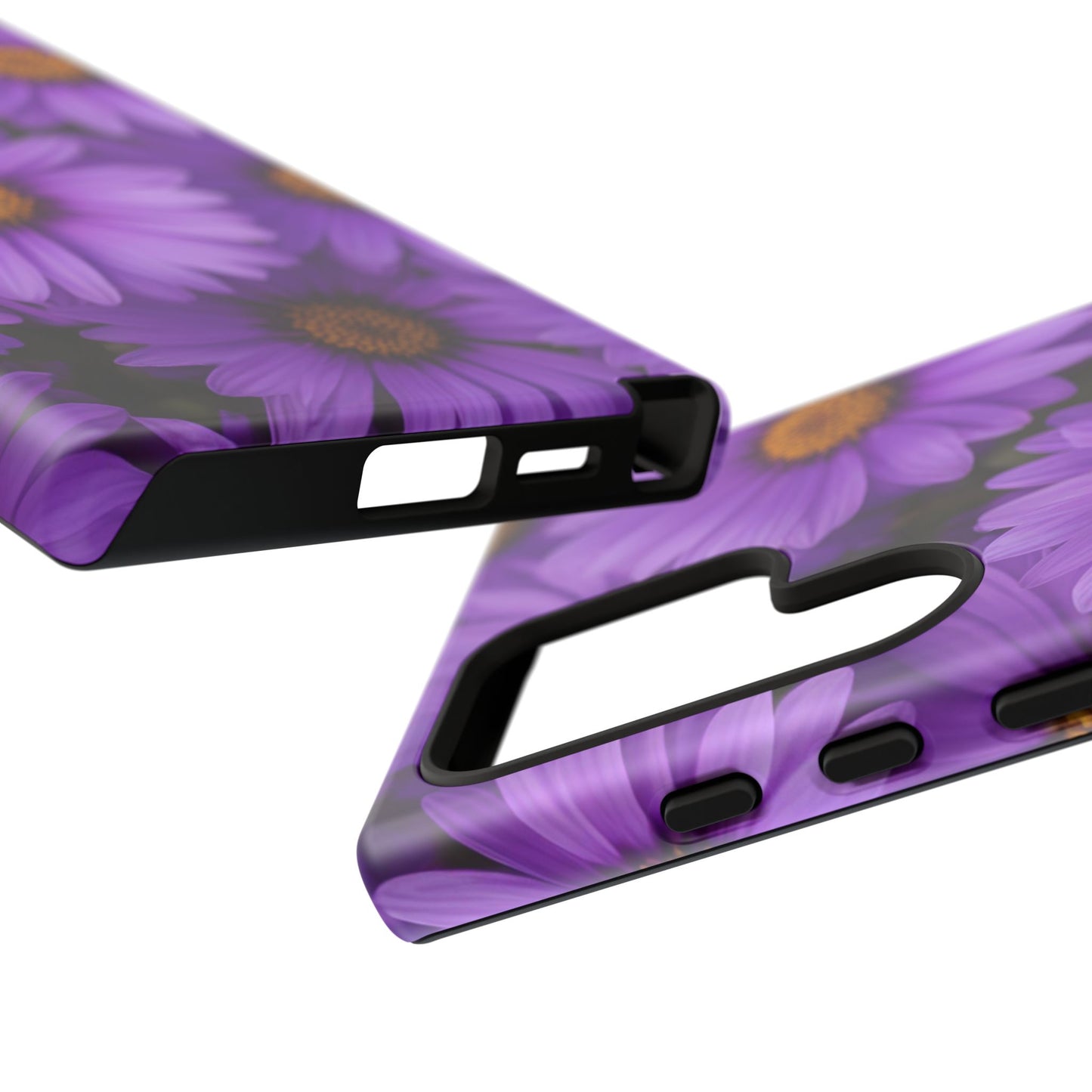 Purple Daisy Tough Case, Floral Phone Case, Durable Mobile Cover, Gift for Her, Everyday Use, Spring Accessories