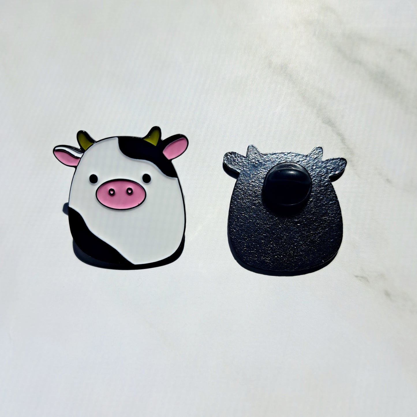 Cartoon Cow Enamel Pin