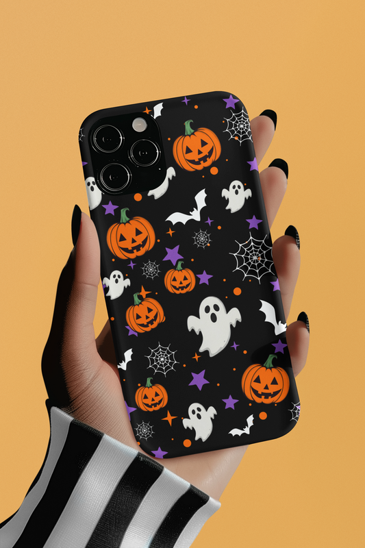 Halloween Phone Case: Spooky Ghosts, Pumpkins & Bats, Trick or Treat, Fall Decor, Halloween Night, October Celebrations