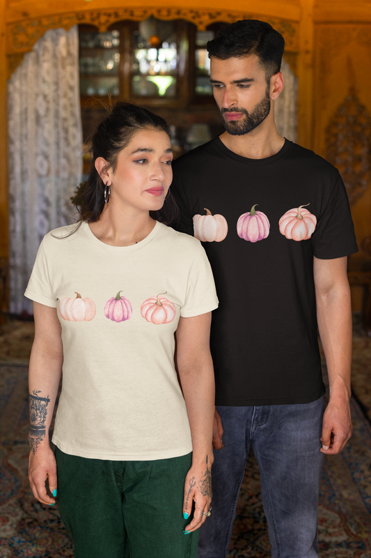 Pastel Pumpkin Softstyle T-Shirt, Fall Fashion, Halloween Tee, Cozy Autumn Shirt, Casual Wear, Cute Graphic Tee