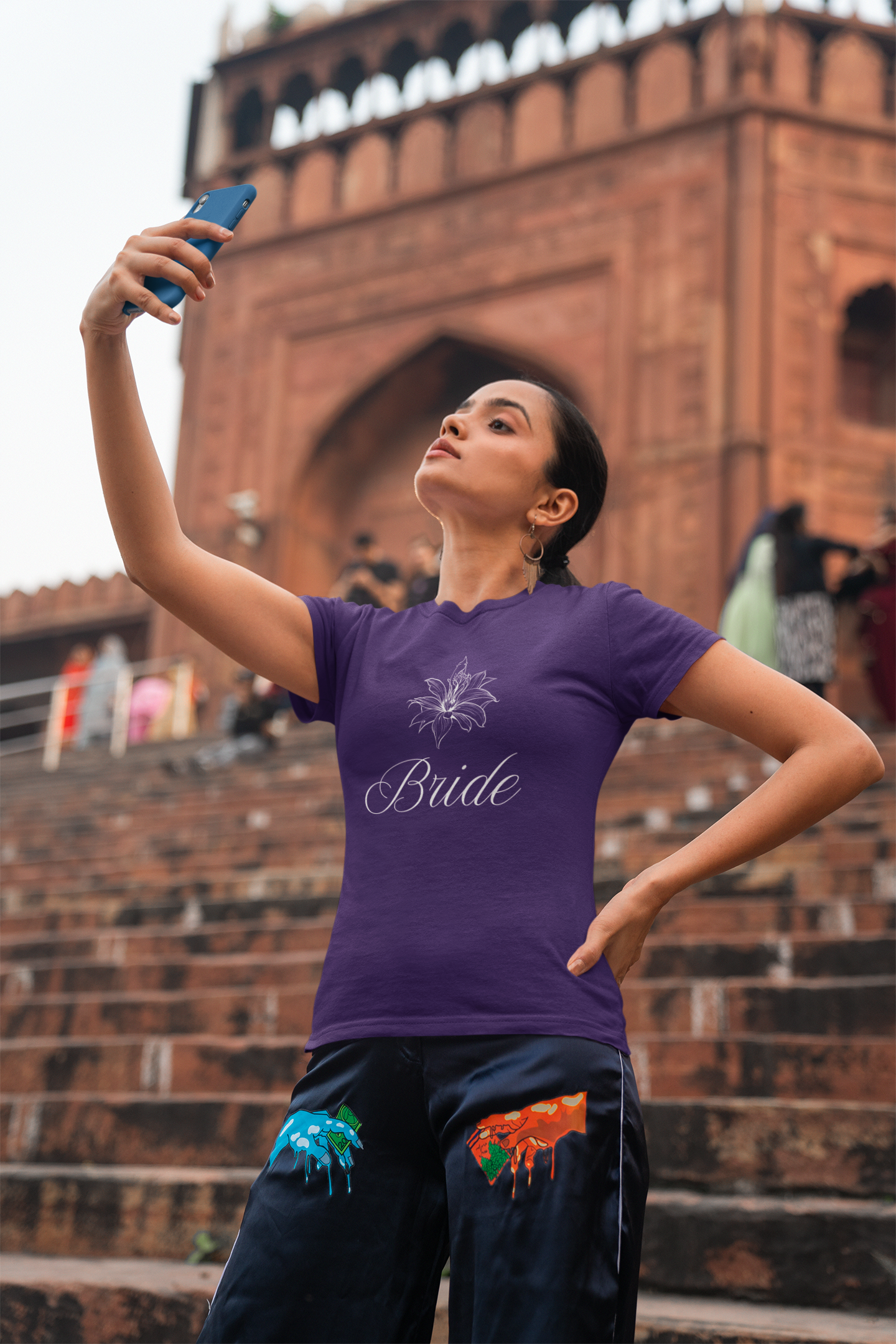 Bride Shirt – Elegant Floral Script Wedding Tee for the Bride