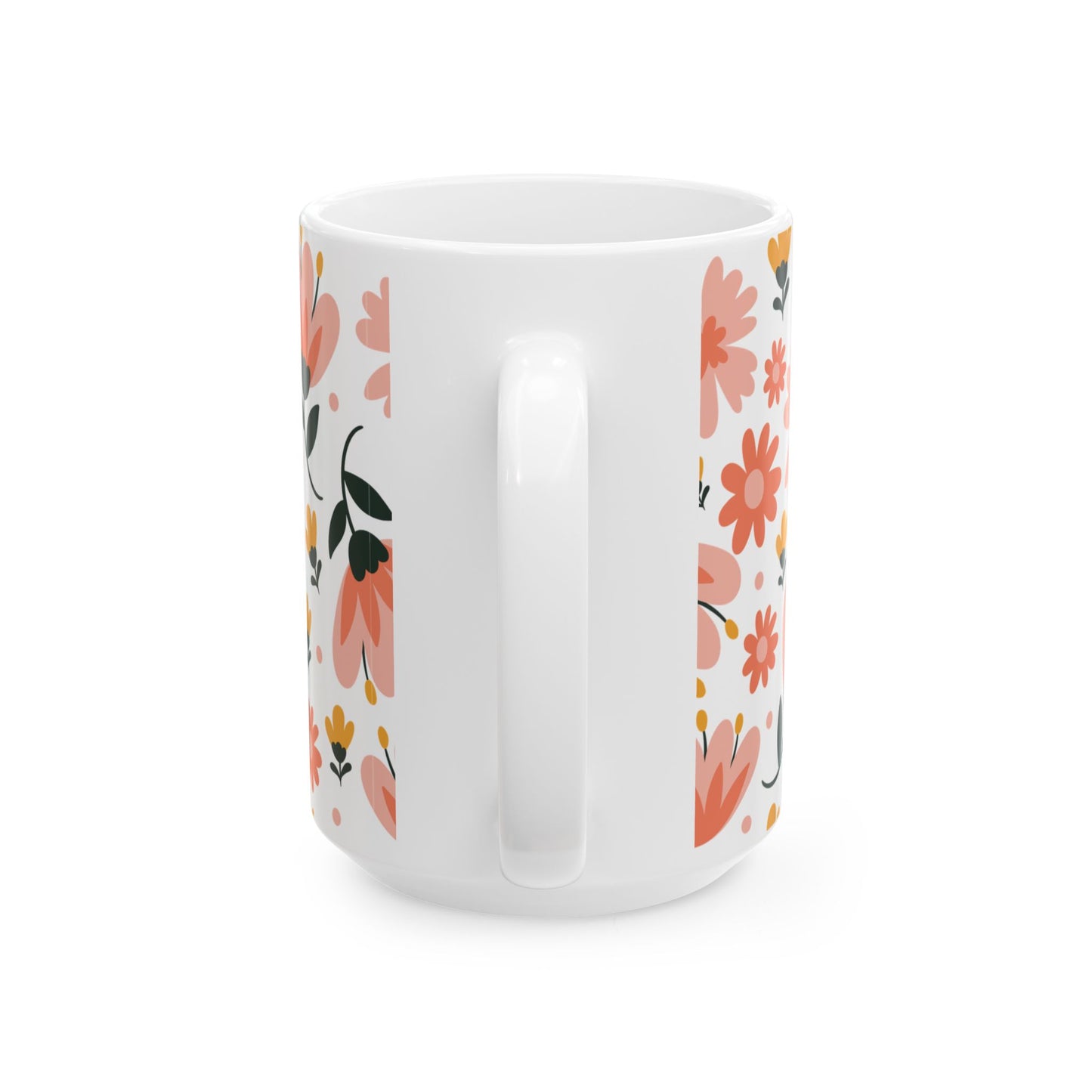 Pink Floral Coffee Mug – Cute Gift for Friends, Moms & Coworkers