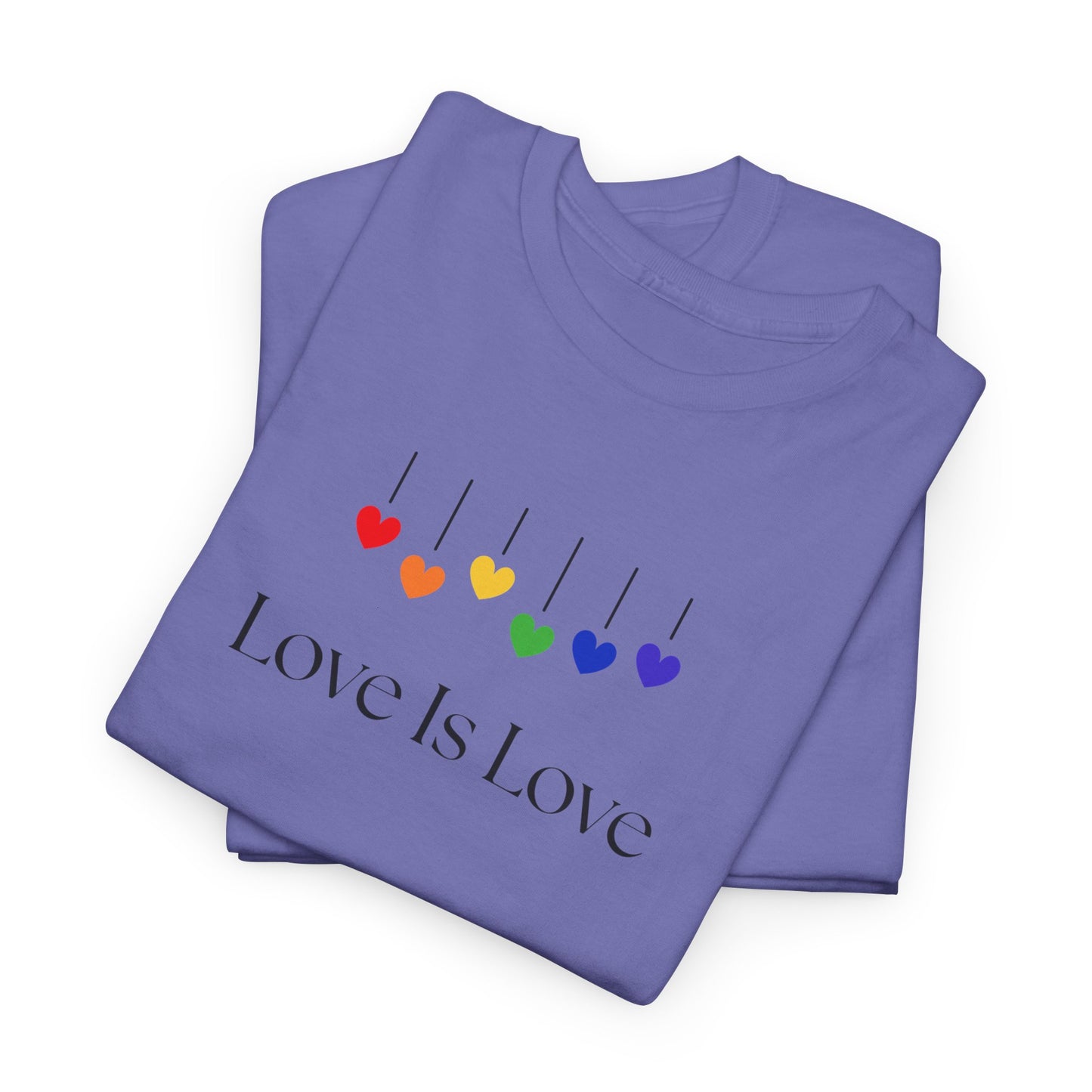 Love Is Love Rainbow Hearts Unisex Heavy Cotton Tee - LGBTQ Pride T-Shirt, Gift for Friends, Equality Apparel, Celebration Wear, [...]