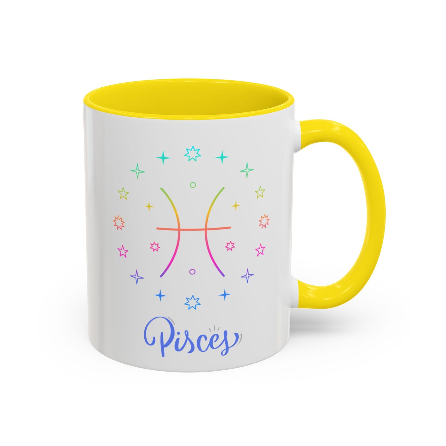 Colorful Pisces Coffee Mug, Astrology Gift, Fun Mug for Tea Lovers, Zodiac, Unique Birthday Present