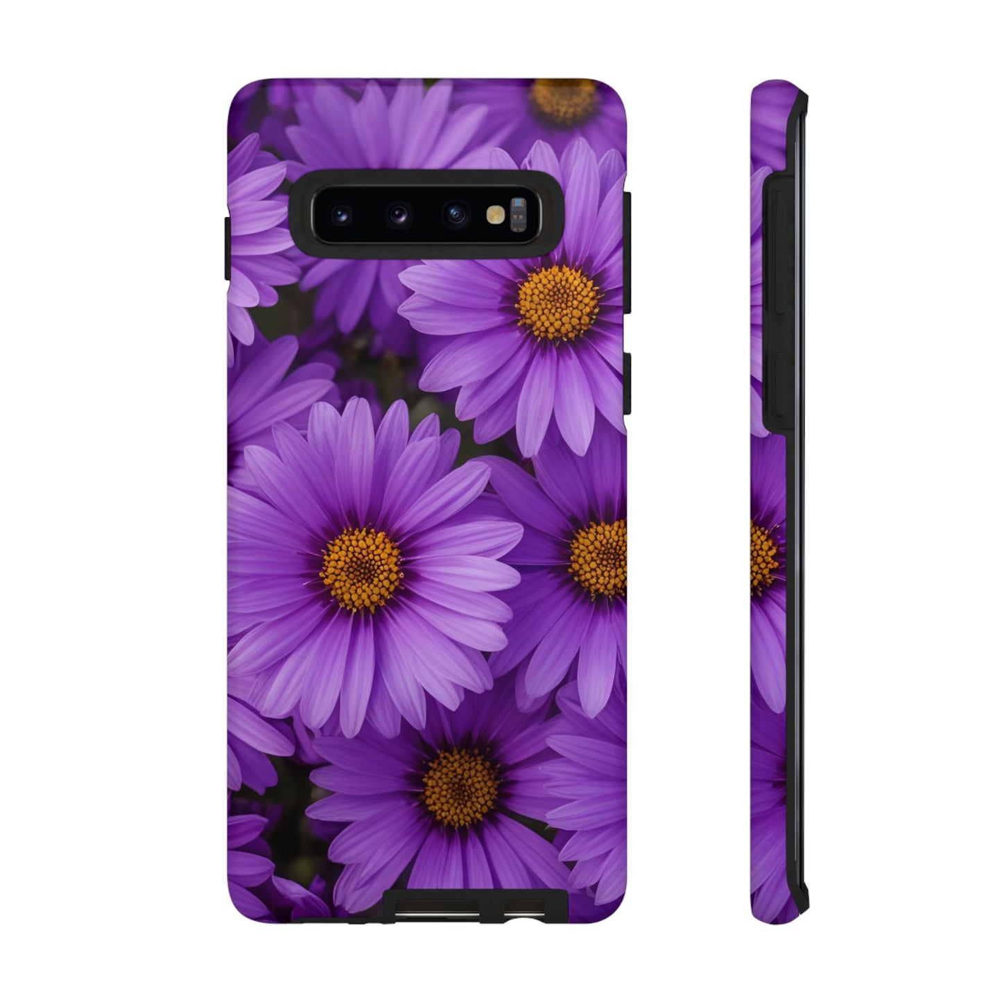 Purple Daisy Tough Case, Floral Phone Case, Durable Mobile Cover, Gift for Her, Everyday Use, Spring Accessories