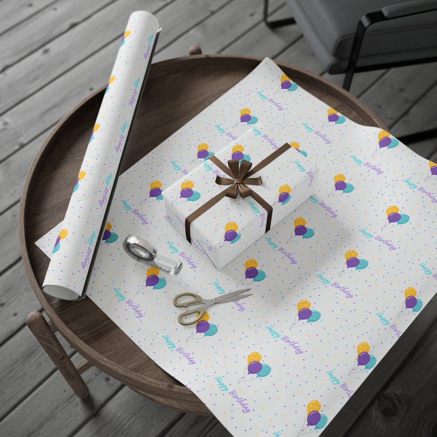 Colorful Balloons Birthday Wrapping Paper | Fun Gift Wrap for All Ages