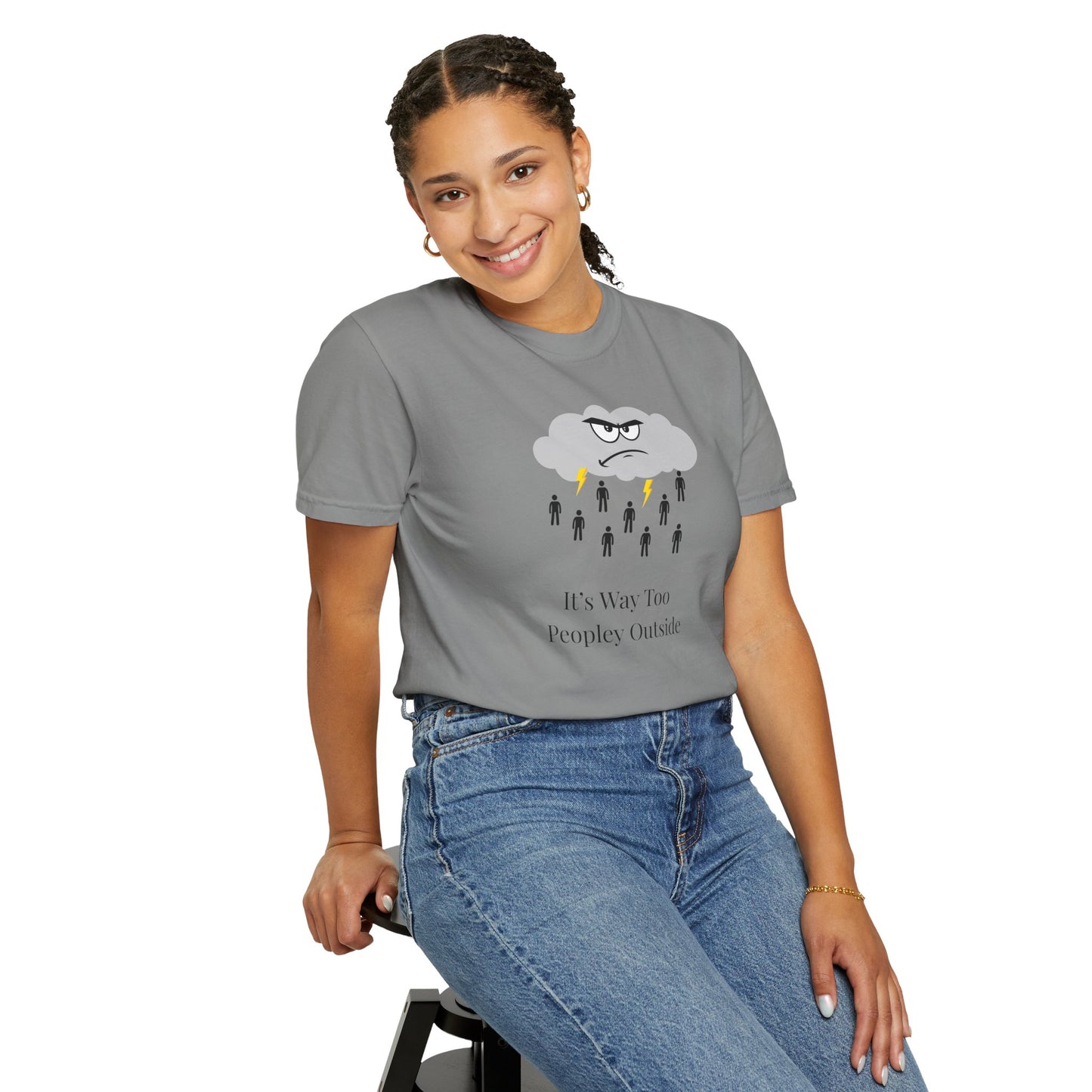 It’s Way Too Peopley Outside Unisex T-Shirt | Funny Introvert Graphic Tee