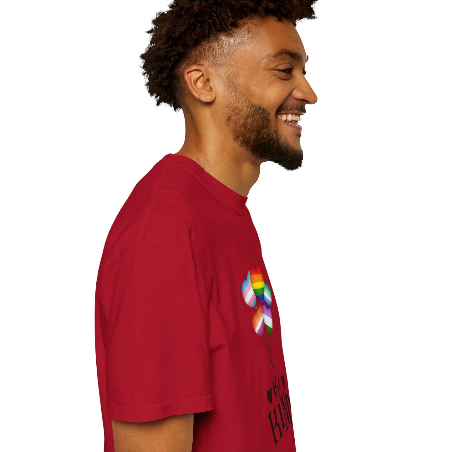 Comfort Colors Be Kind Balloon T-Shirt, Unisex Rainbow Shirt, Positive Vibes Tee, LGBTQ+ Pride Gift, Everyday Casual Wear