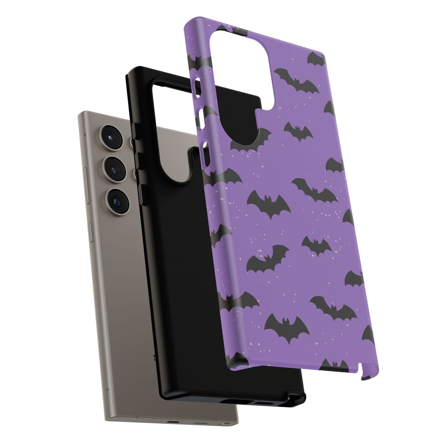Halloween Bat Phone Case, Cute Purple Bat Phone Cover, Tough Cell Phone Case, Gothic Design, Spooky Gift, Fall Decor