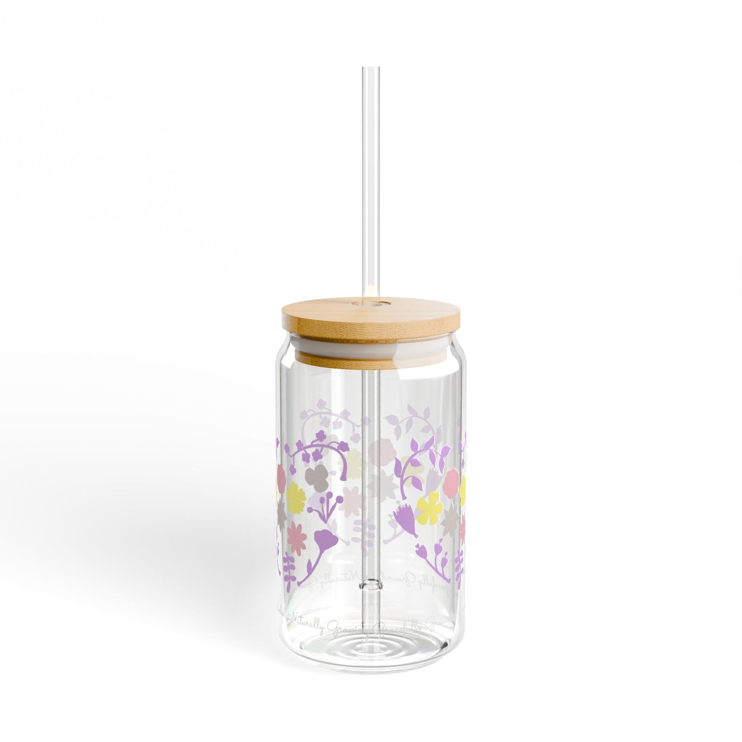 Floral Sipper Glass, 16oz | Eco-Friendly Drinkware for Summer Parties, Gifts, Home Decor, Bridal Showers, and Garden Gatherings