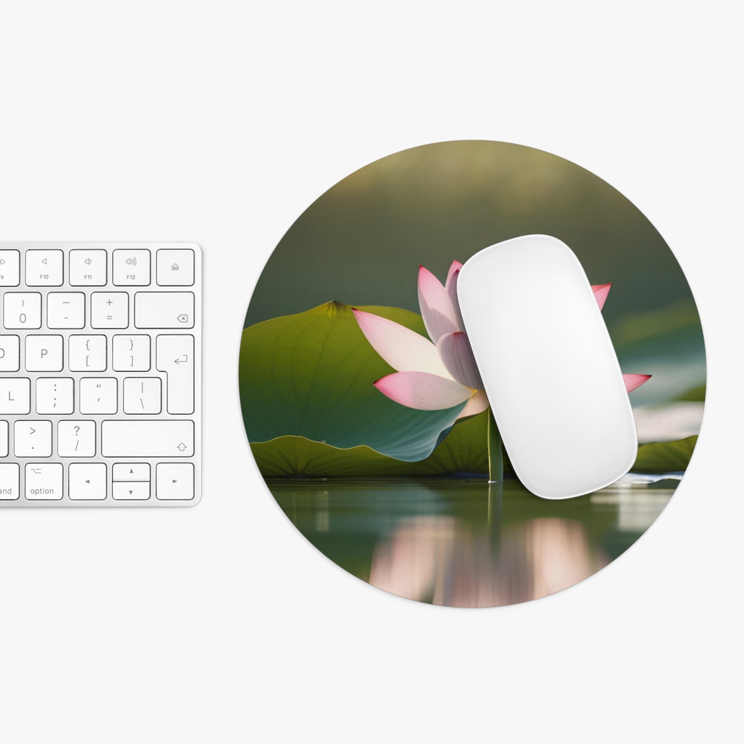 Pink Lotus Flower Mouse Pad | Elegant Desk Accessory, Floral Mouse Mat, Home Office Decor, Gift for Her, Meditation & Study