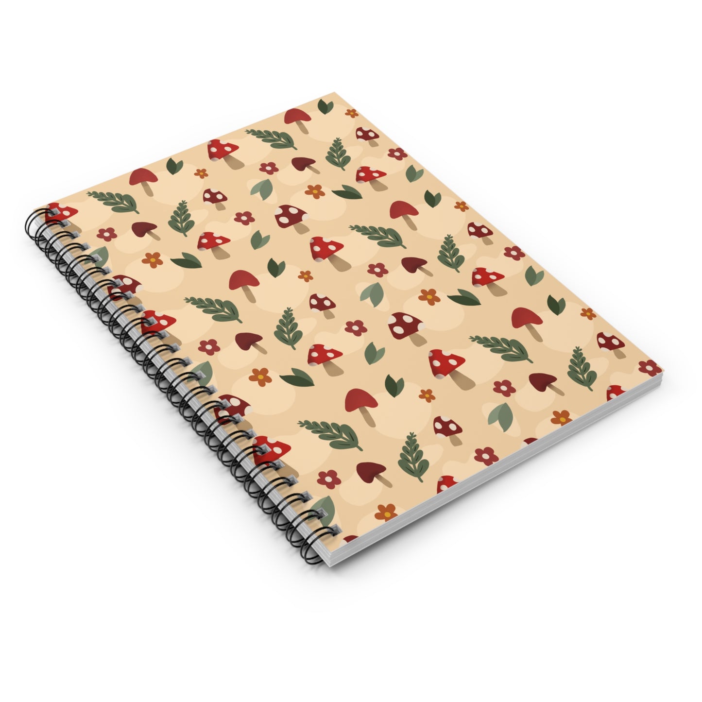 Mushroom-Themed Spiral Notebook - Ruled Line, Cute Stationery, Gift for Nature Lovers, School Supplies, Eco-Friendly Journal, Back to School