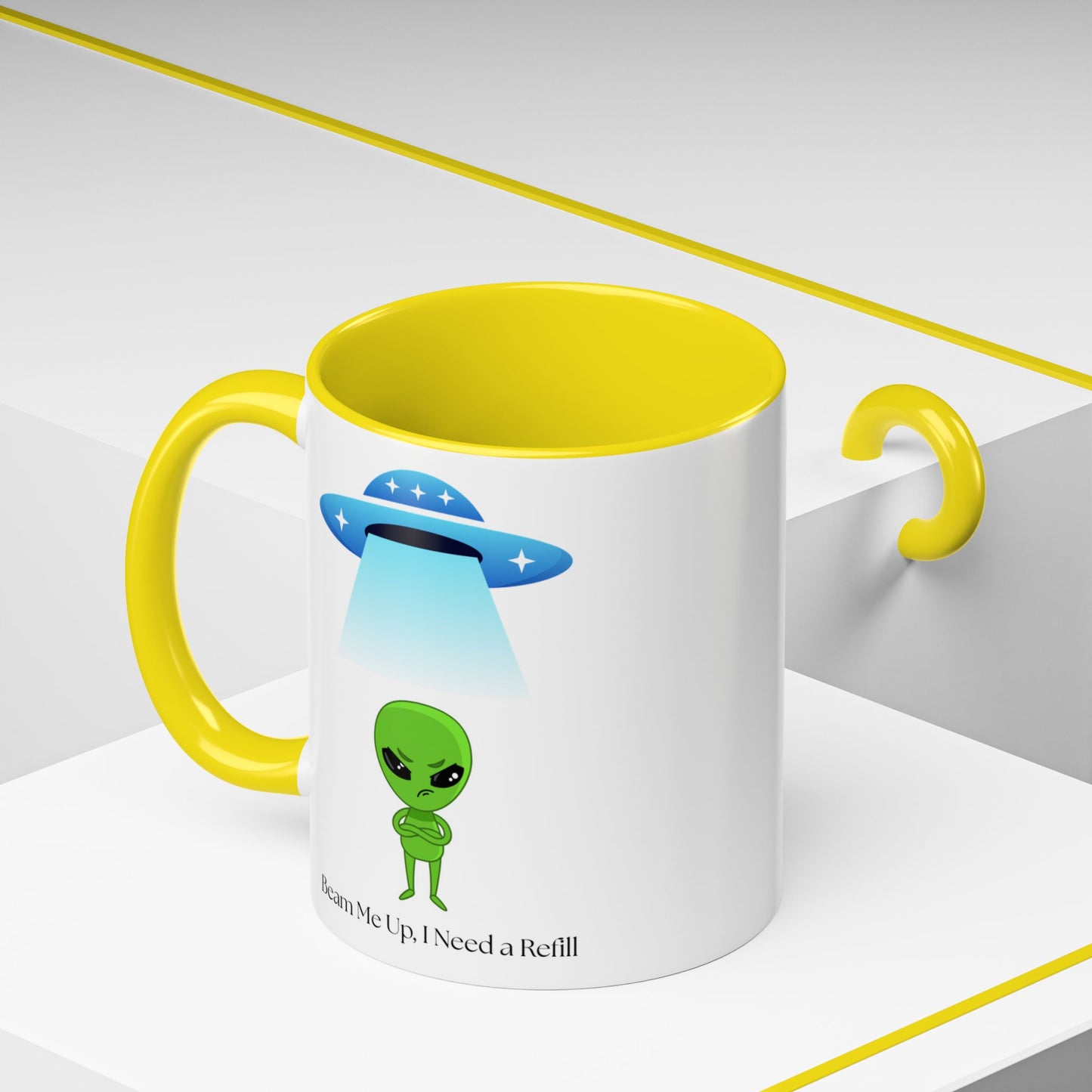 Alien Mug - Beam Me Up, Perfect for Sci-Fi Lovers, Cute Gift for Birthdays, Friends, or Just Your Daily Coffee Fix