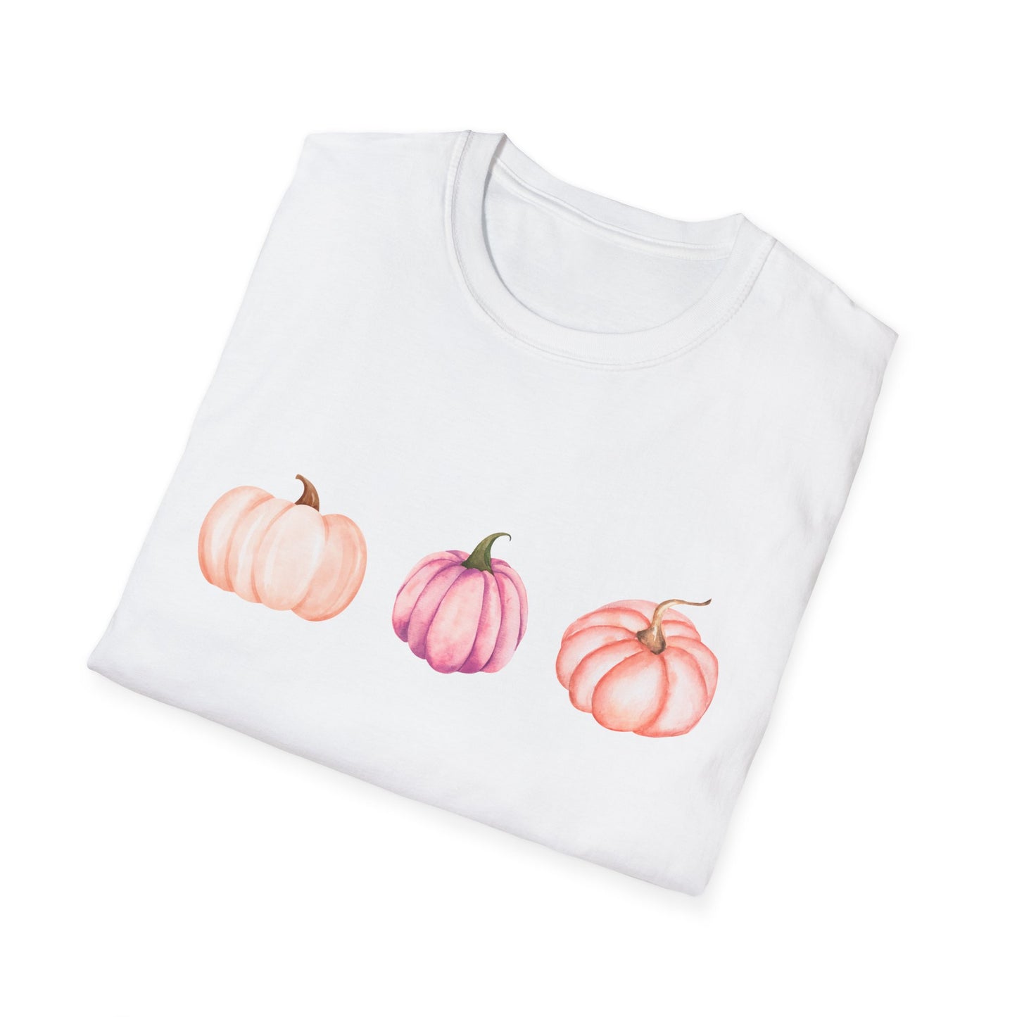 Pastel Pumpkin Softstyle T-Shirt, Fall Fashion, Halloween Tee, Cozy Autumn Shirt, Casual Wear, Cute Graphic Tee