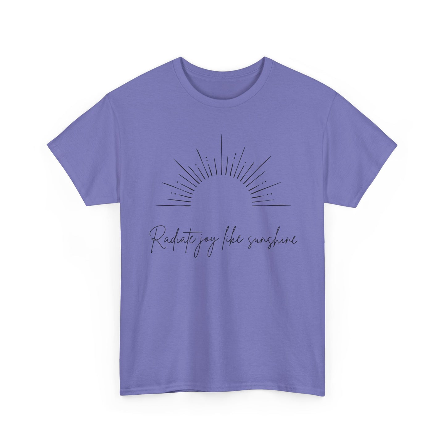 Radiate Joy Unisex Heavy Cotton Tee - Positive Vibes Shirt, Casual Wear, Gift for Friends, Inspirational Tee, Everyday Comfort