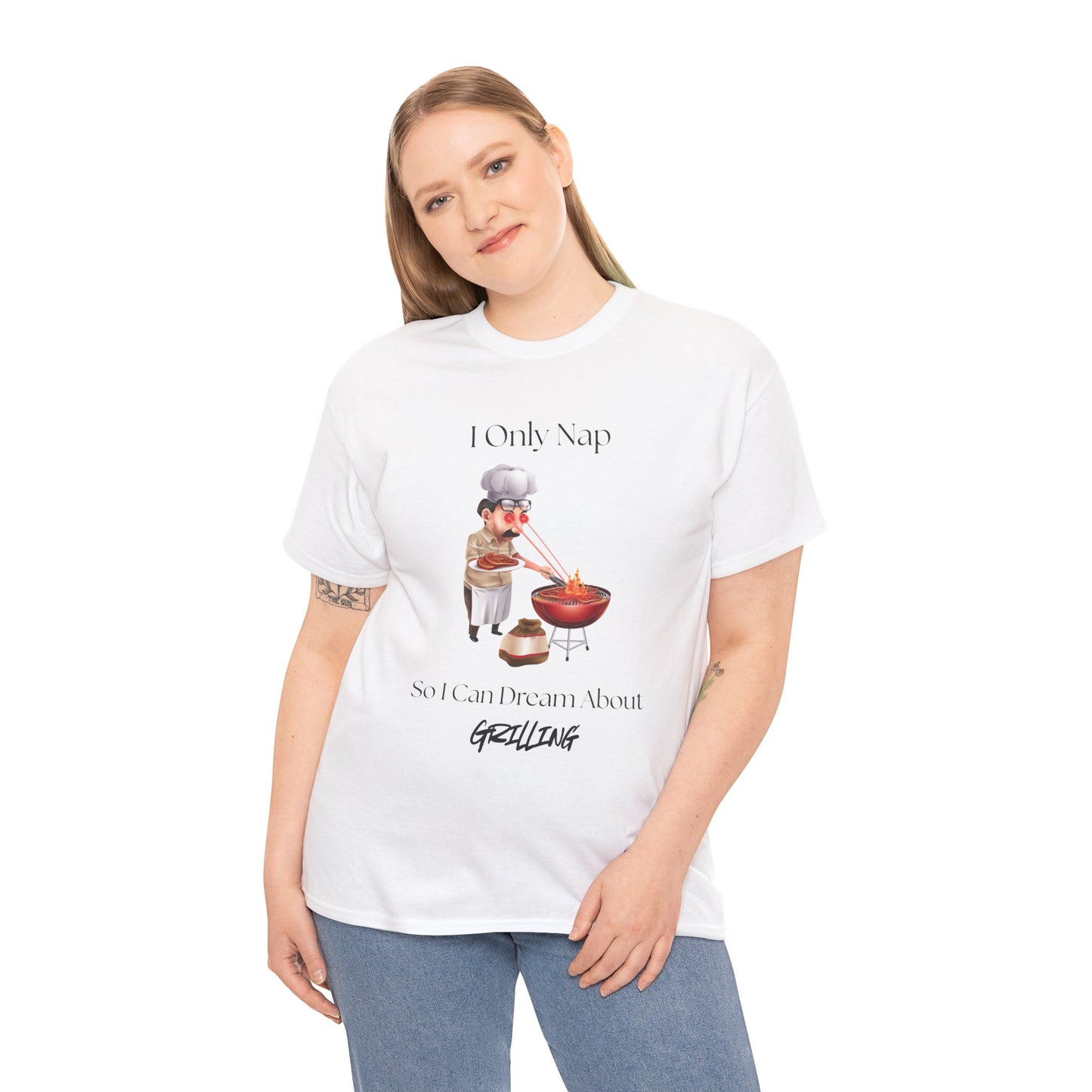 Chef Nap Unisex Heavy Cotton Tee | Funny Grilling T-Shirt, Gift for Foodies, Father's Day Gift, BBQ Party Apparel