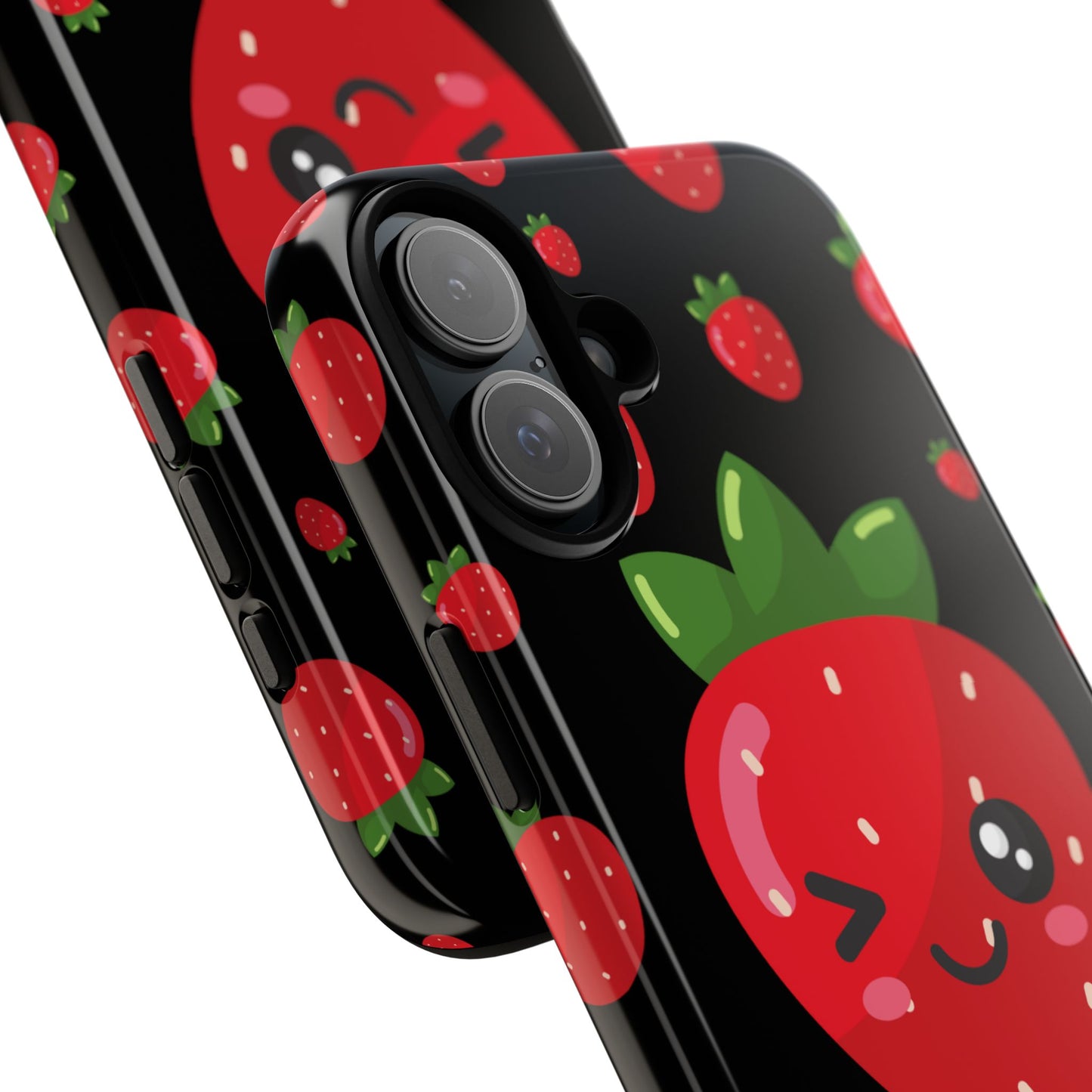 Cute Strawberry Phone Case, Kawaii Phone Cover, Tough Phone Cases, Gift for Teens, Summer Accessories, Cute Fruit Design