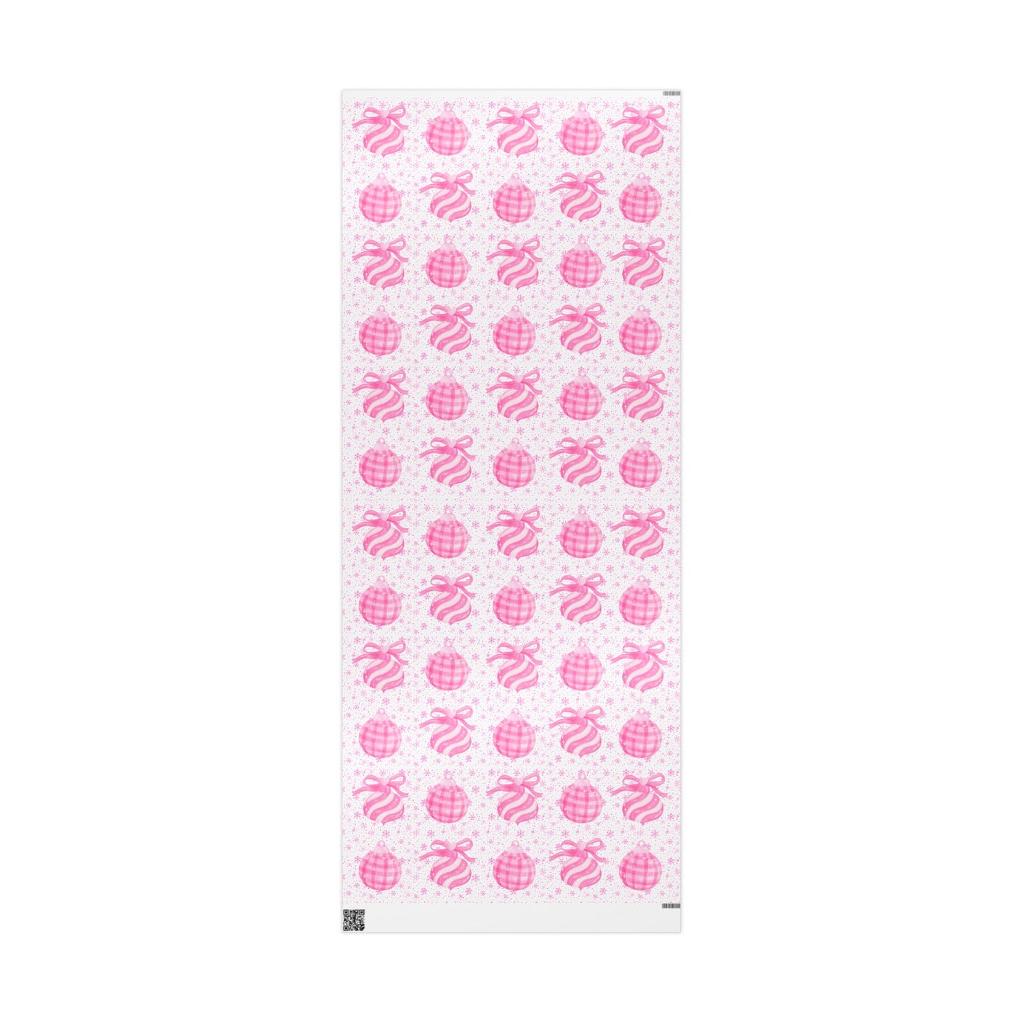 Pink Holiday Ornaments Gift Wrap – Cute Christmas Wrapping Paper