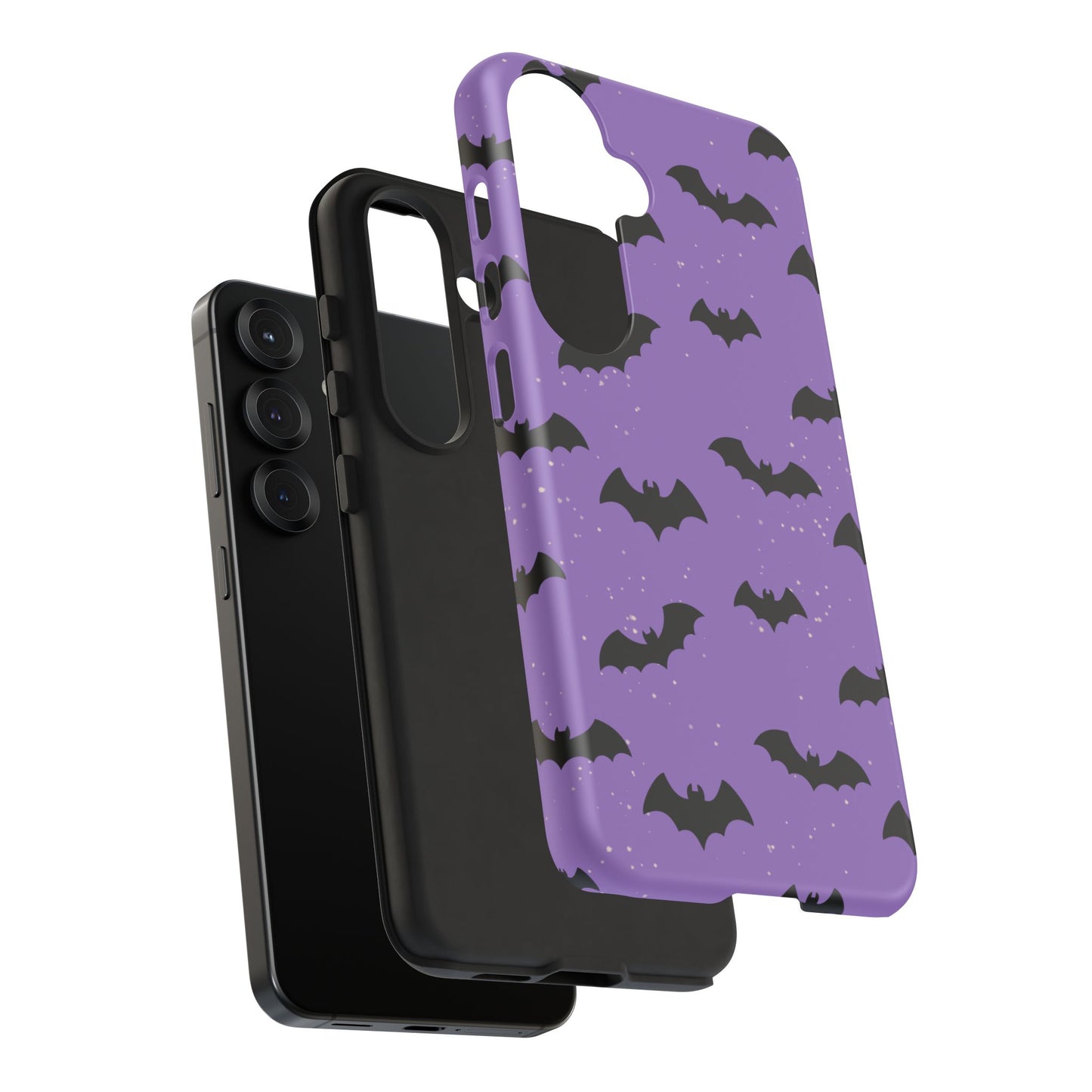 Halloween Bat Phone Case, Cute Purple Bat Phone Cover, Tough Cell Phone Case, Gothic Design, Spooky Gift, Fall Decor