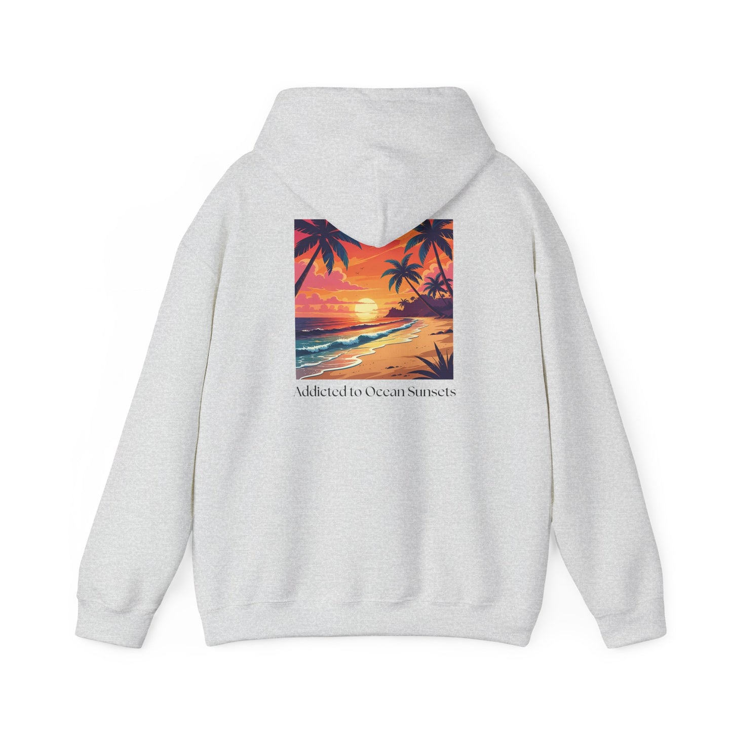 Ocean Sunset Beach Scene Unisex Hoodie, Ocean Lovers Coverup Sweatshirt, Addicted To Ocean Sunsets, Coastal Apparel, Beach Lover Gift